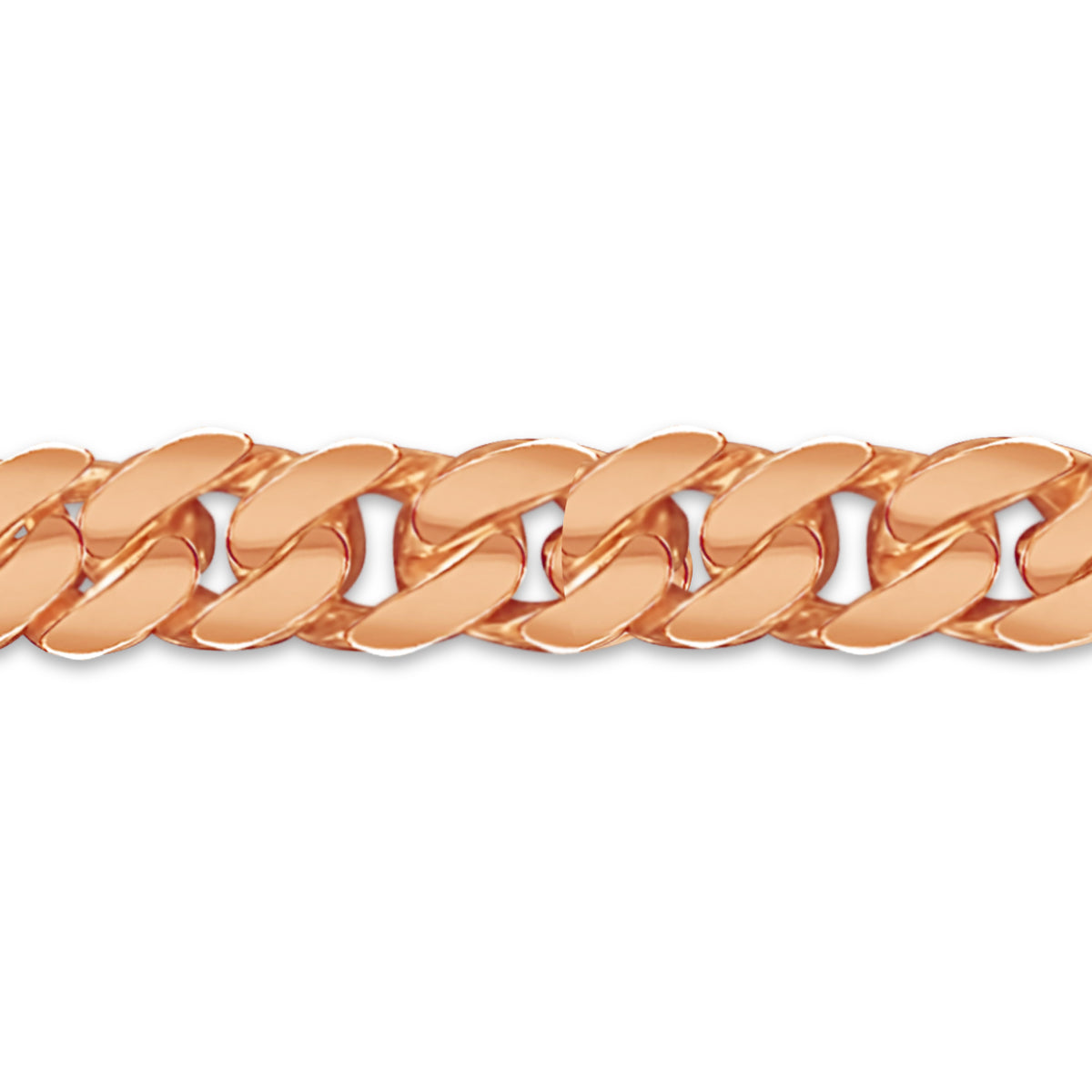 Curb Solid Gold Handmade Bracelet , 9mm, 6.5-10 Inch