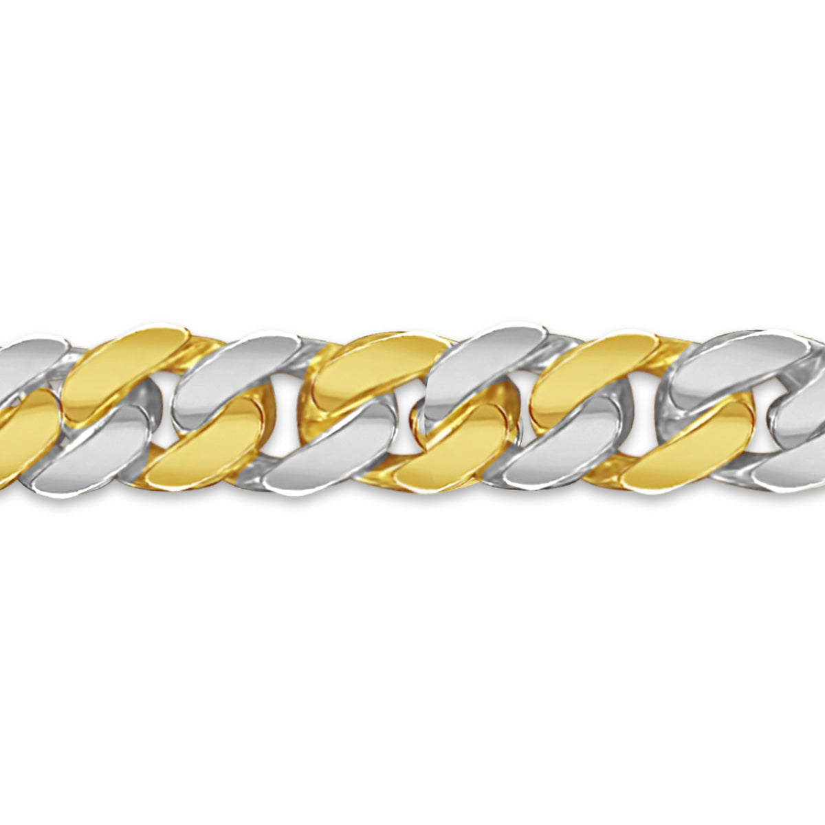 Curb Solid Gold Handmade Bracelet , 9mm, 6.5-10 Inch