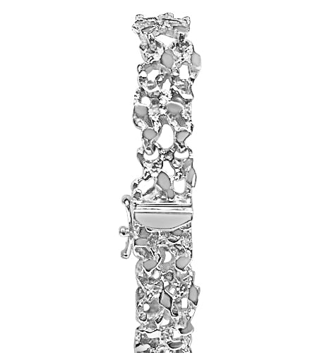 Nugget Solid Gold Handmade Bracelet , 11mm, 6.5-10 Inch