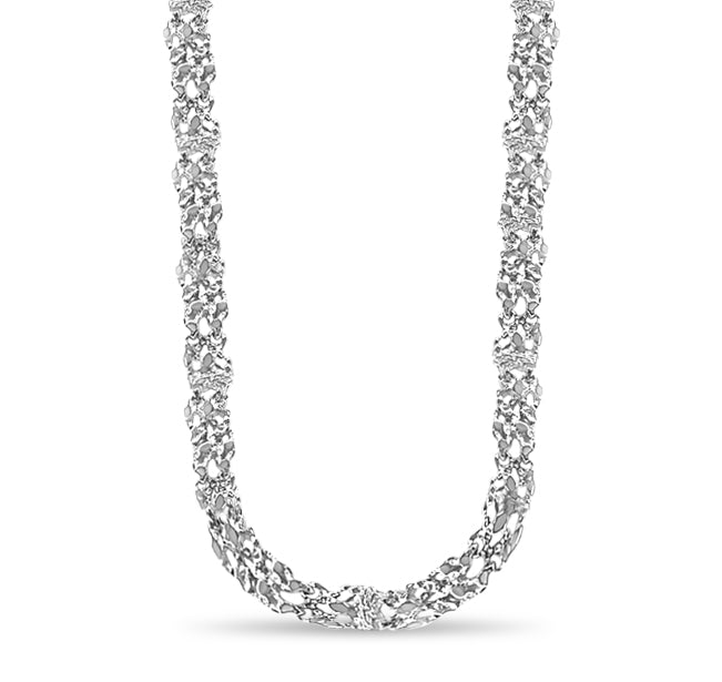 Nugget Solid Gold Handmade Necklace , 11mm, 16-30 Inch