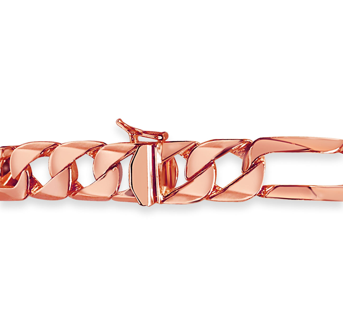 Figaro Solid Gold Handmade Bracelet , 12mm, 6.5-10 Inch