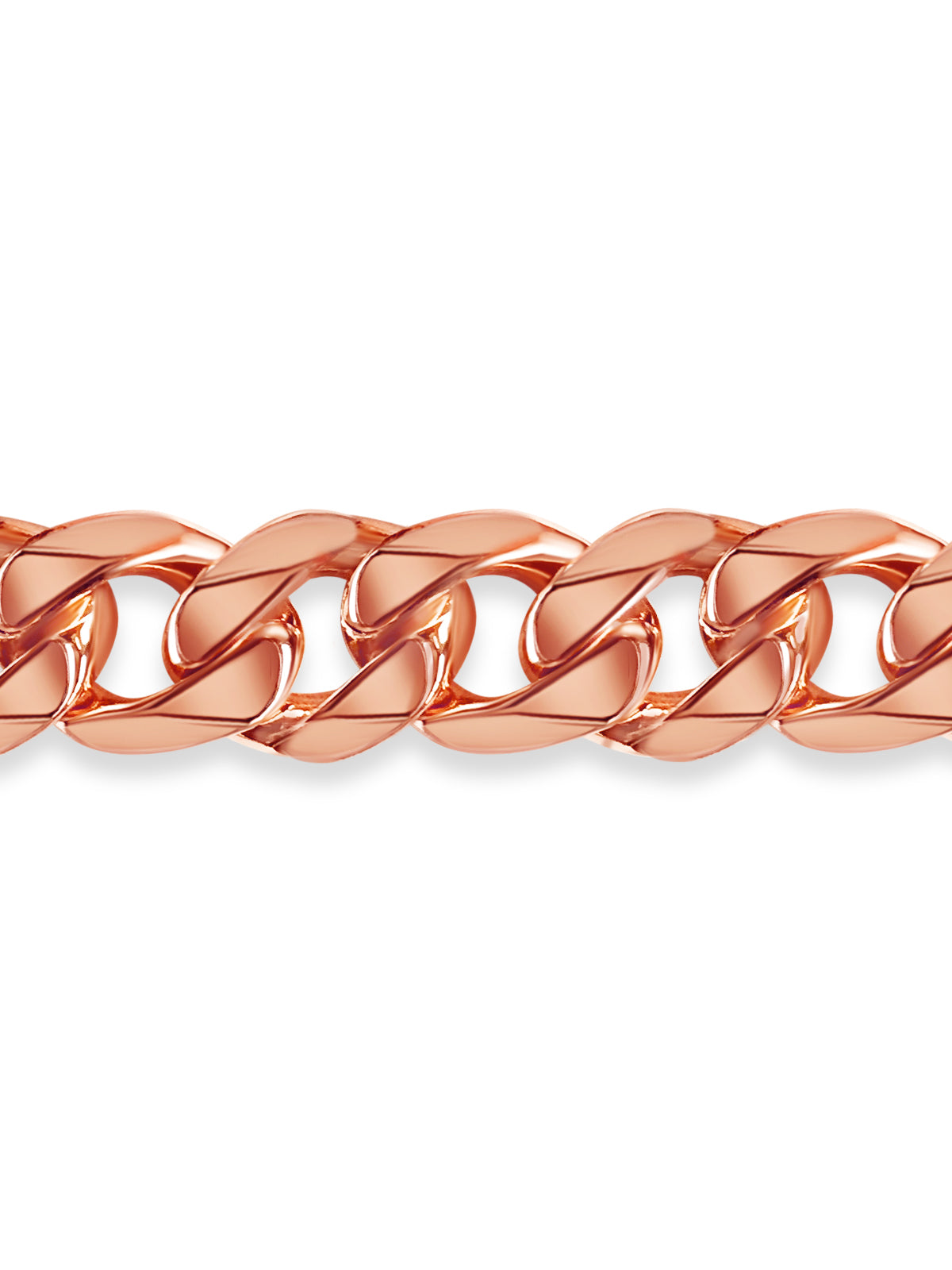 Curb Solid Gold Handmade Bracelet , 17mm, 6.5-10 Inch