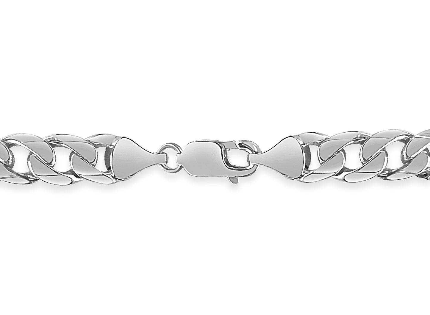Curb Solid Gold Handmade Bracelet , 9mm, 6.5-10 Inch