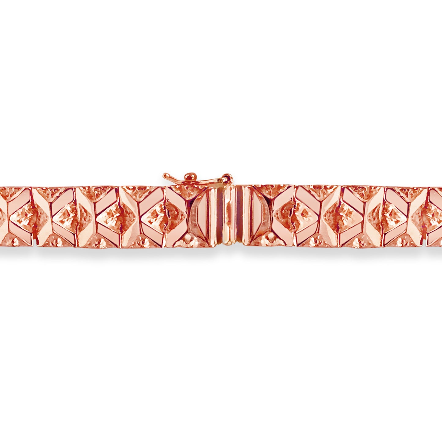 Nugget Solid Gold Handmade Bracelet , 9mm, 6.5-10 Inch