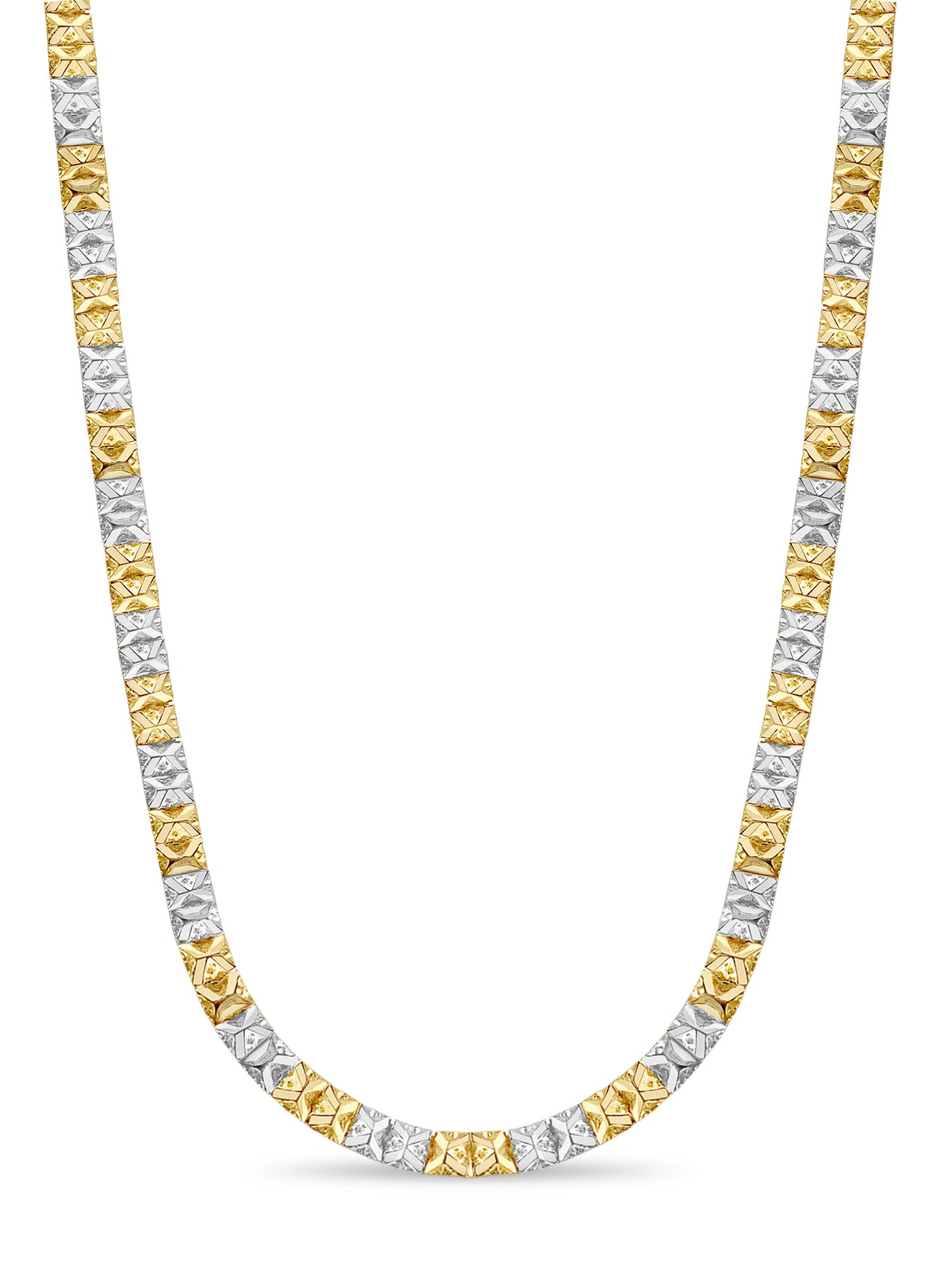 Nugget Solid Gold Handmade Necklace , 9mm, 16-30 Inch