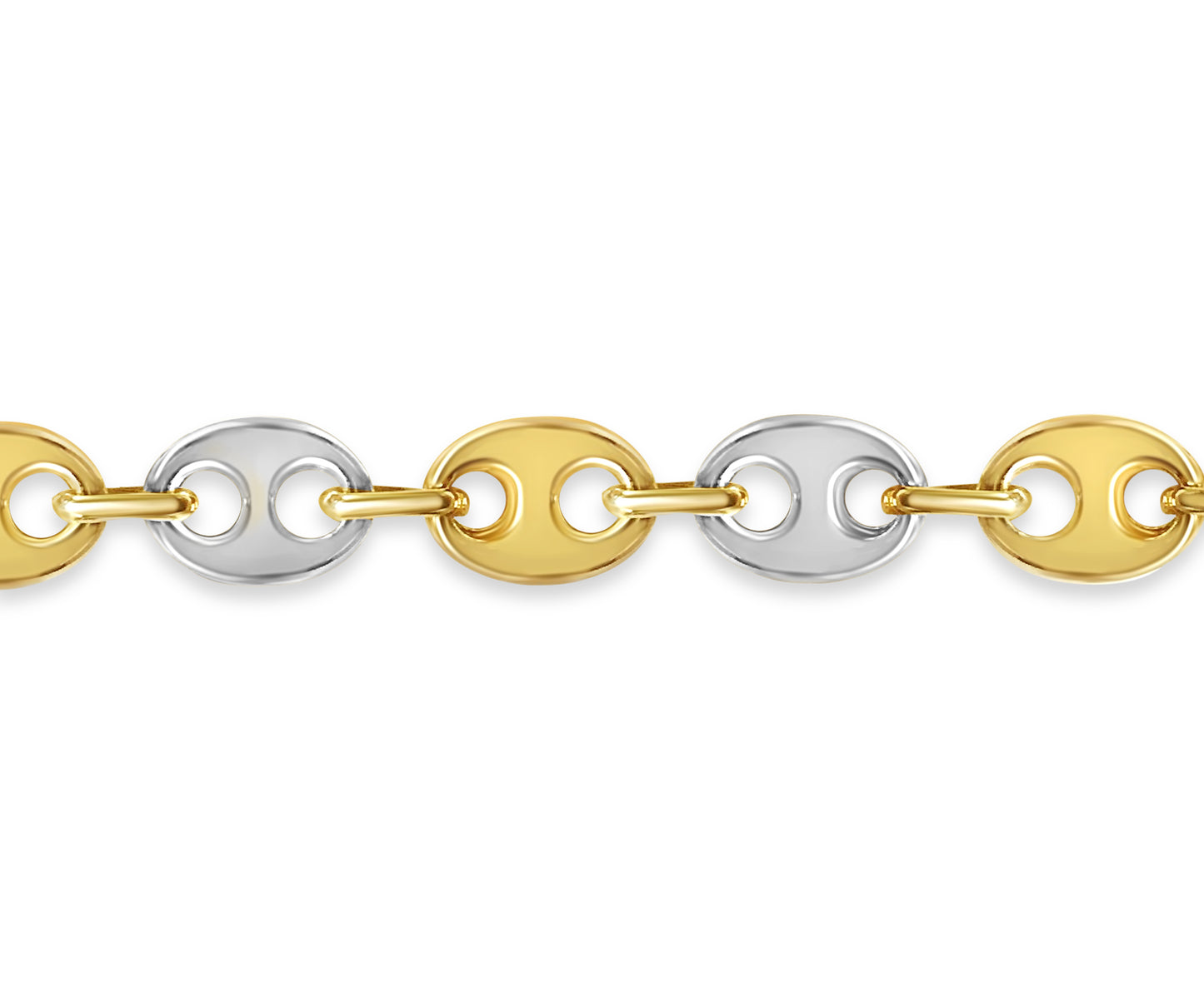 Mariner Solid Gold Handmade Necklace , 9mm, 16-30 Inch