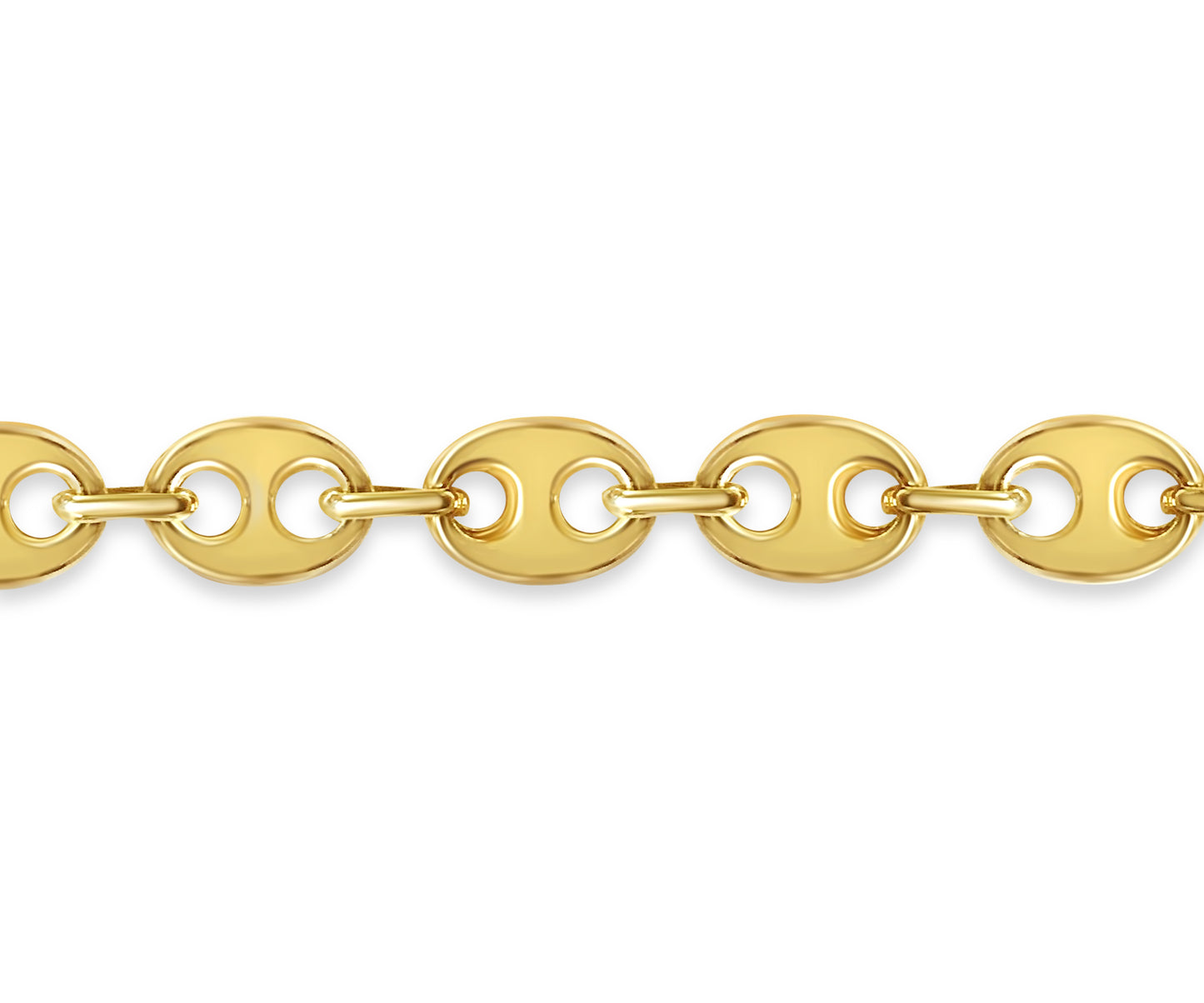 Mariner Solid Gold Handmade Necklace , 9mm, 16-30 Inch