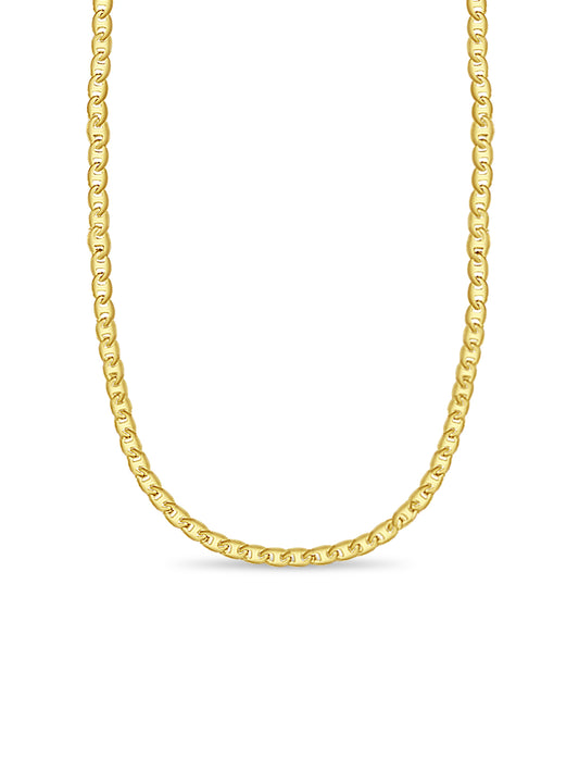Mariner Solid Gold Handmade Necklace , 9mm, 16-30 Inch