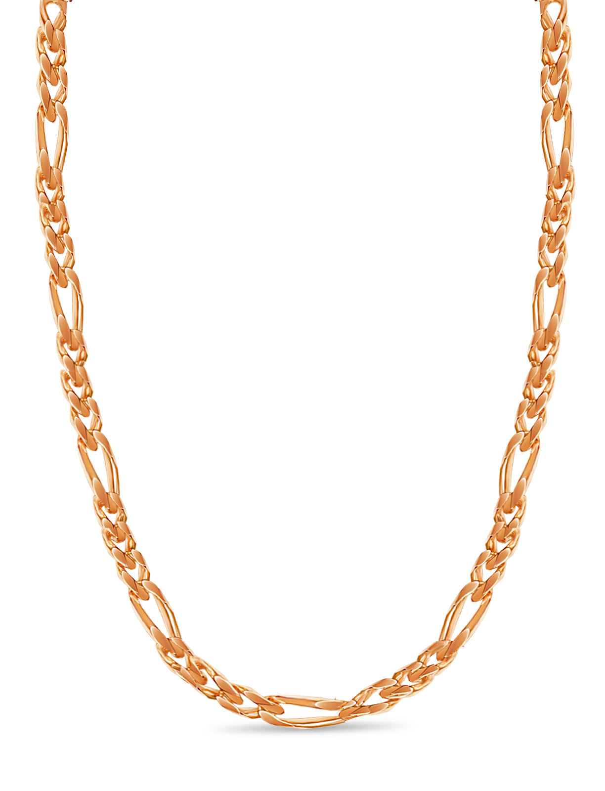 Figaro Solid Gold Handmade Necklace , 12mm, 16-30 Inch