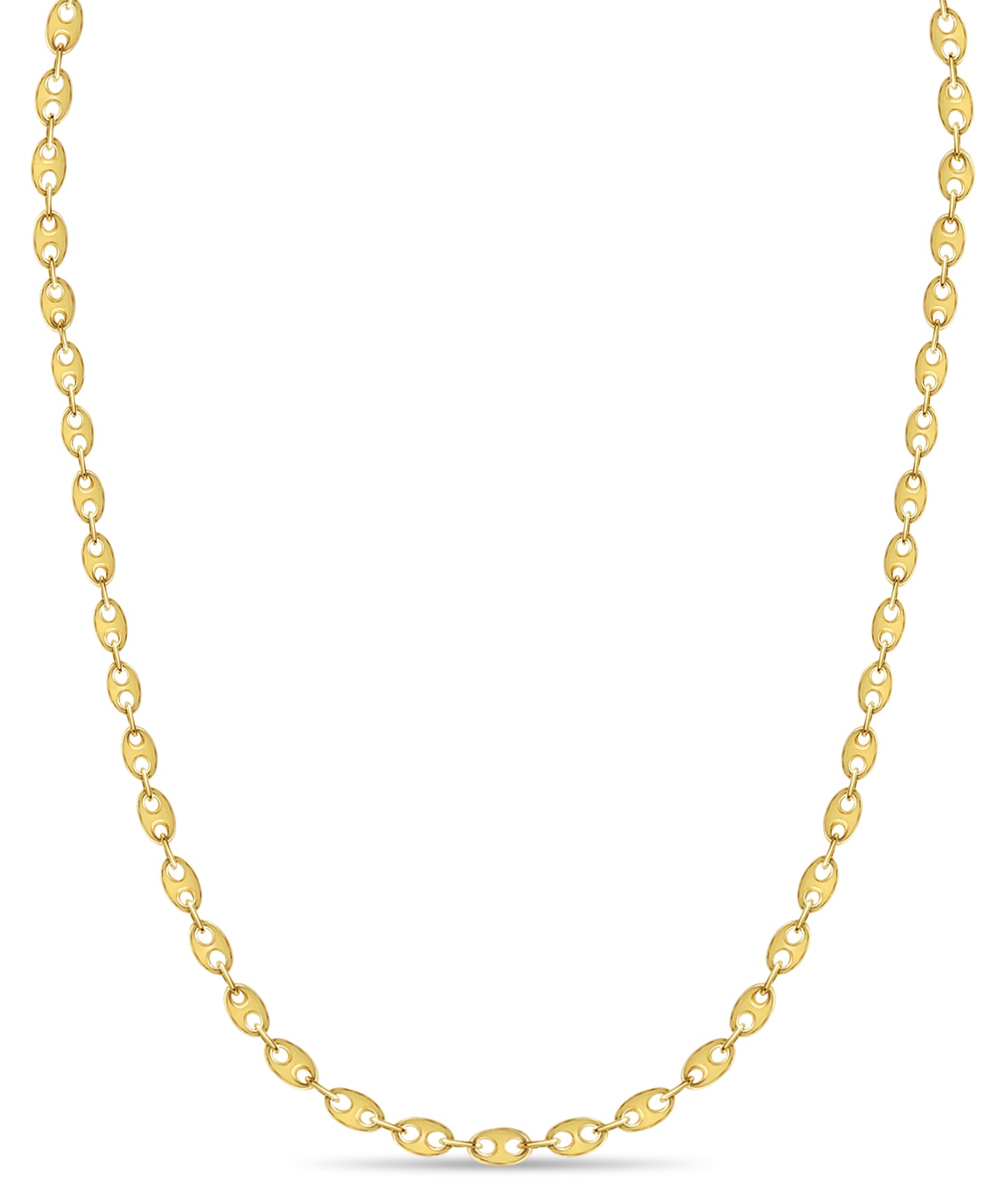 Mariner Solid Gold Handmade Necklace , 9mm, 16-30 Inch