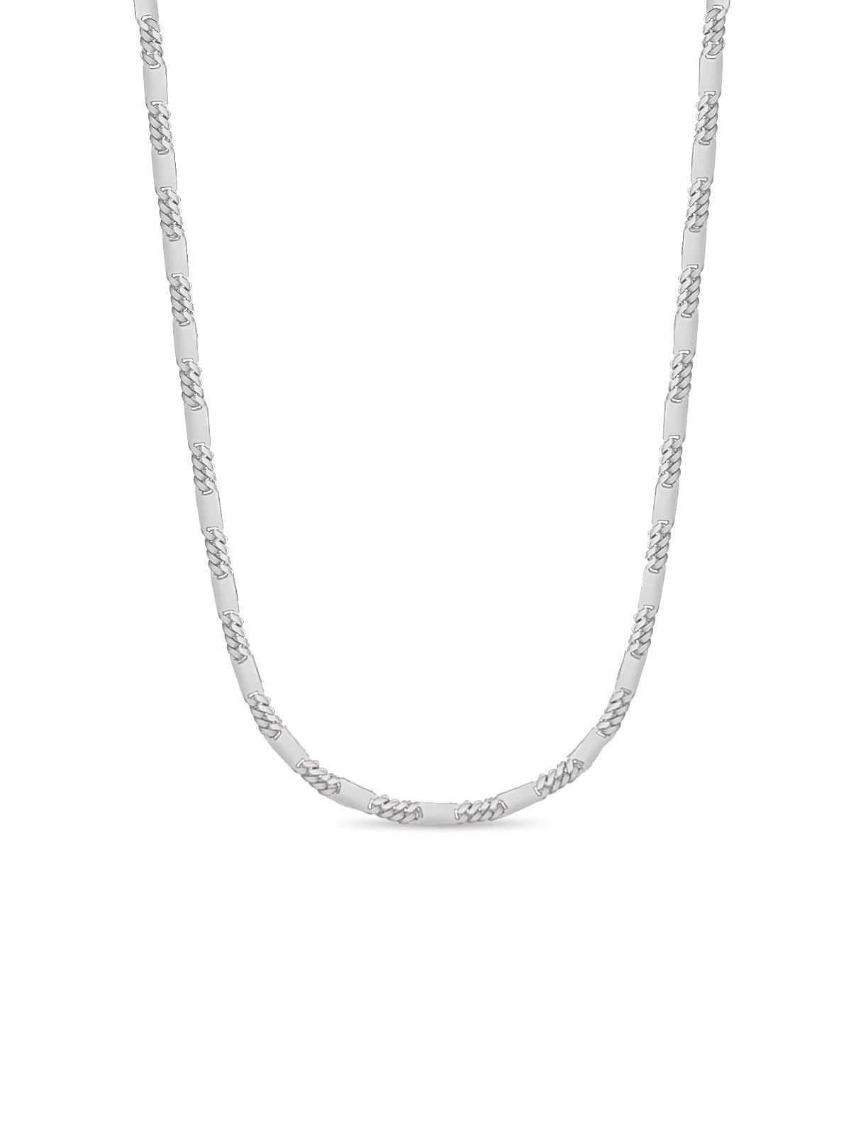 Figaro Bar Solid Gold Handmade Necklace , 8mm, 16-30 Inch