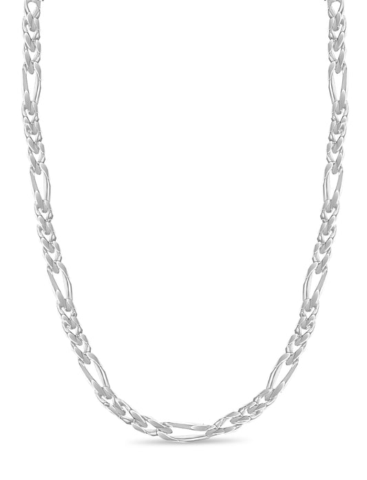 Figaro Solid Gold Handmade Necklace , 12mm, 16-30 Inch
