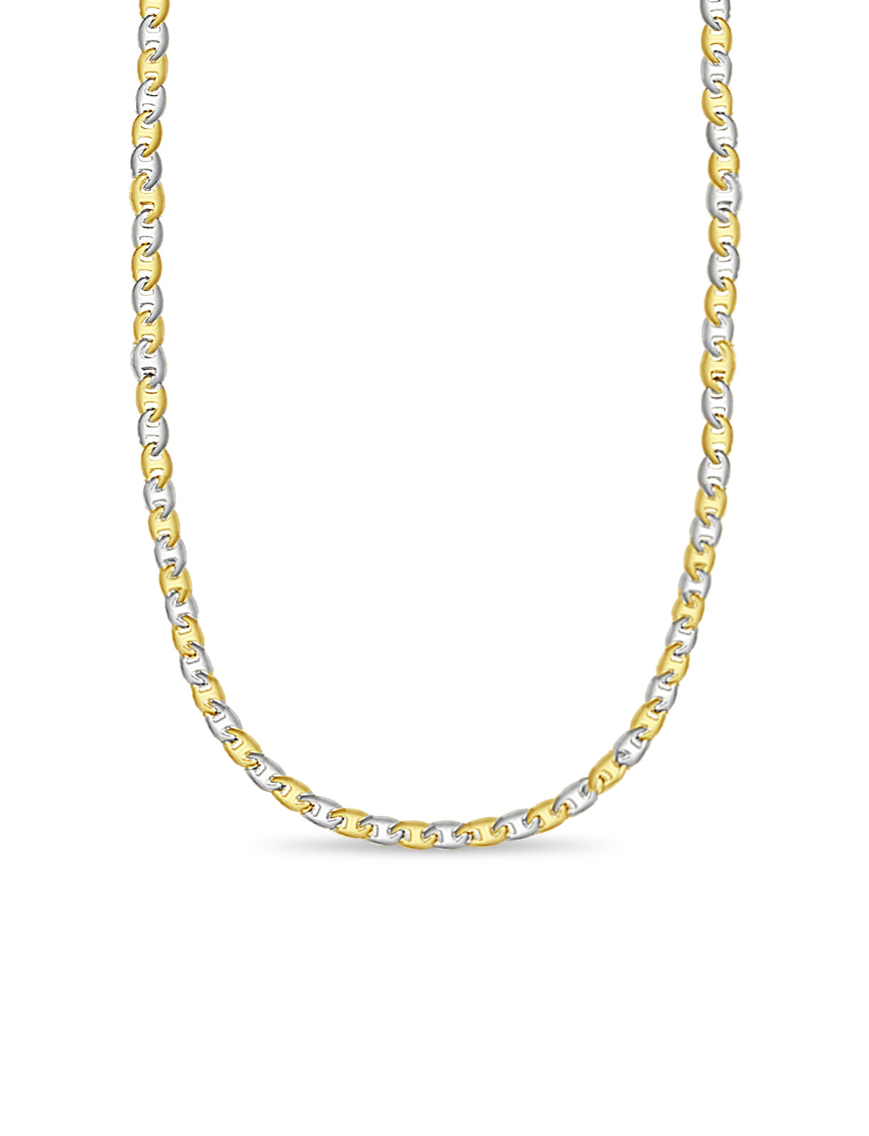 Mariner Solid Gold Handmade Necklace , 9mm, 16-30 Inch