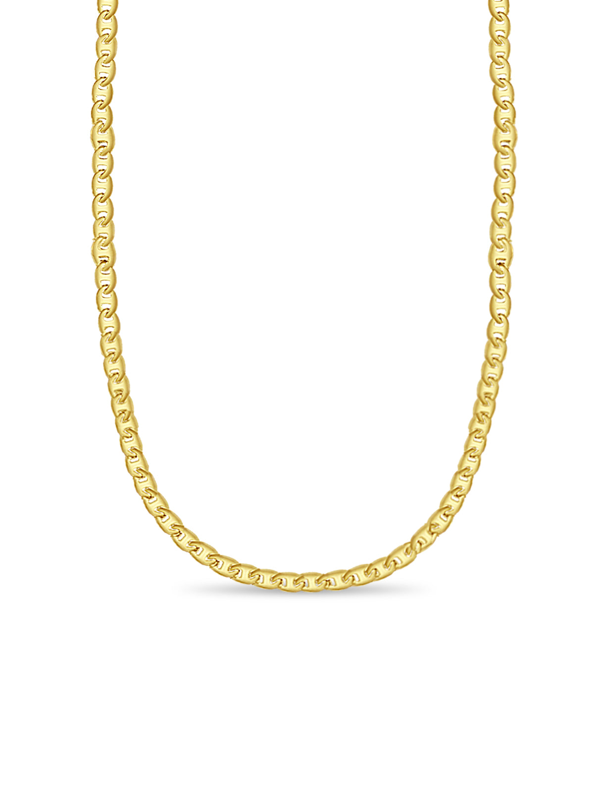 Mariner Solid Gold Handmade Necklace , 9mm, 16-30 Inch