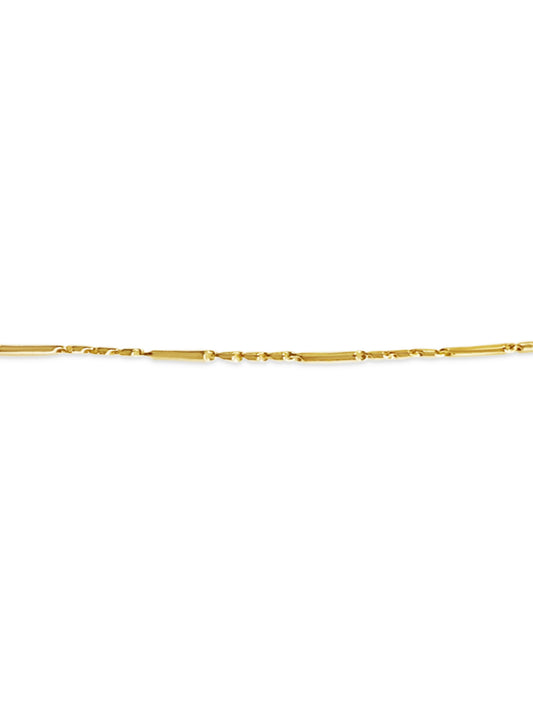 Cylinder Tube Solid Gold Handmade Bracelet , 4mm, 6.5-10 Inch