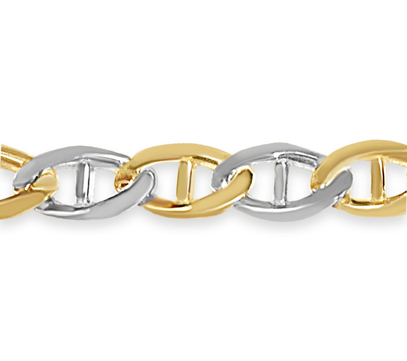 Mariner Solid Gold Handmade Necklace , 15mm, 16-30 Inch