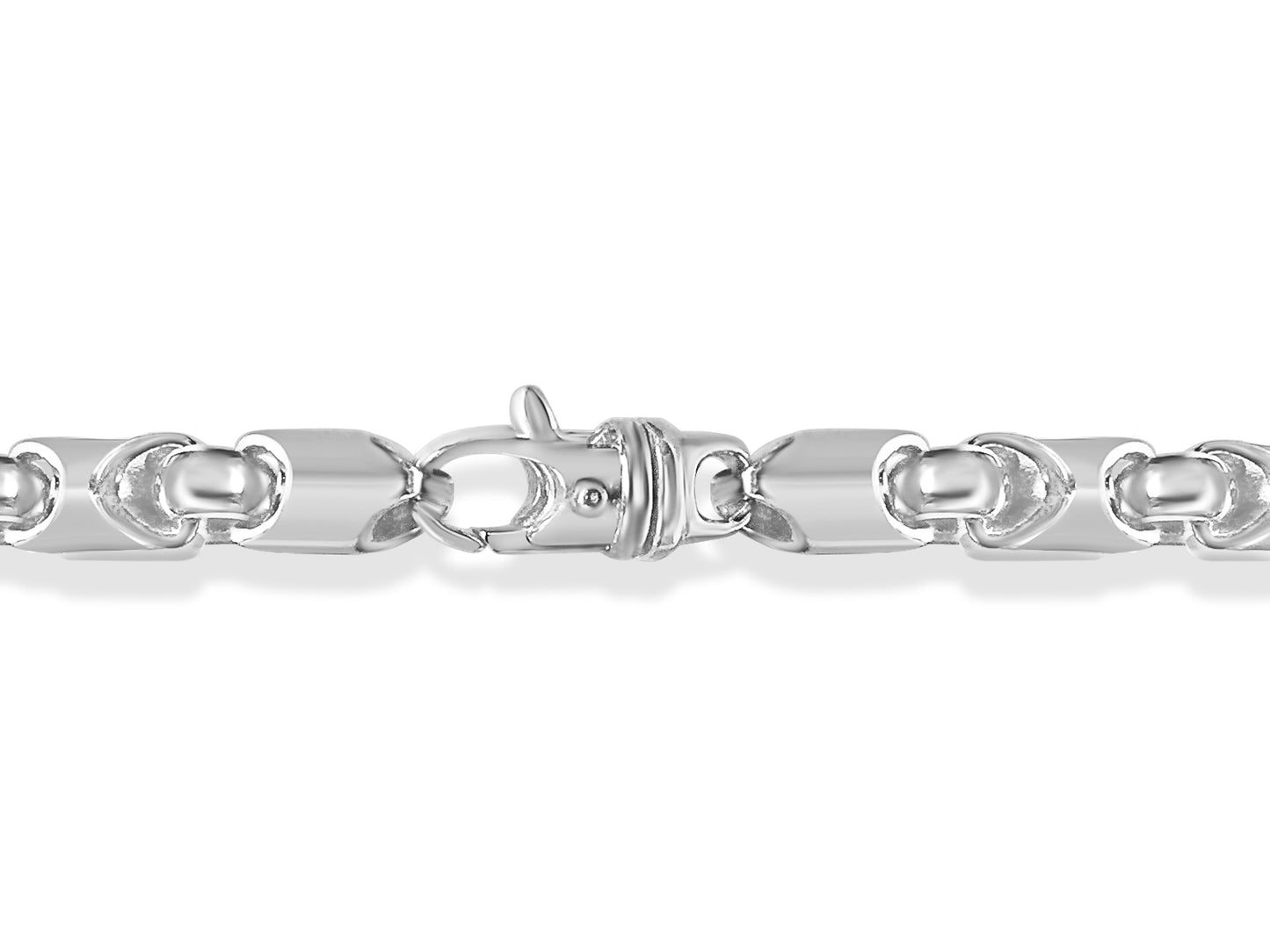 Fancy Tube Solid Gold Handmade Bracelet , 8mm, 6.5-10 Inch