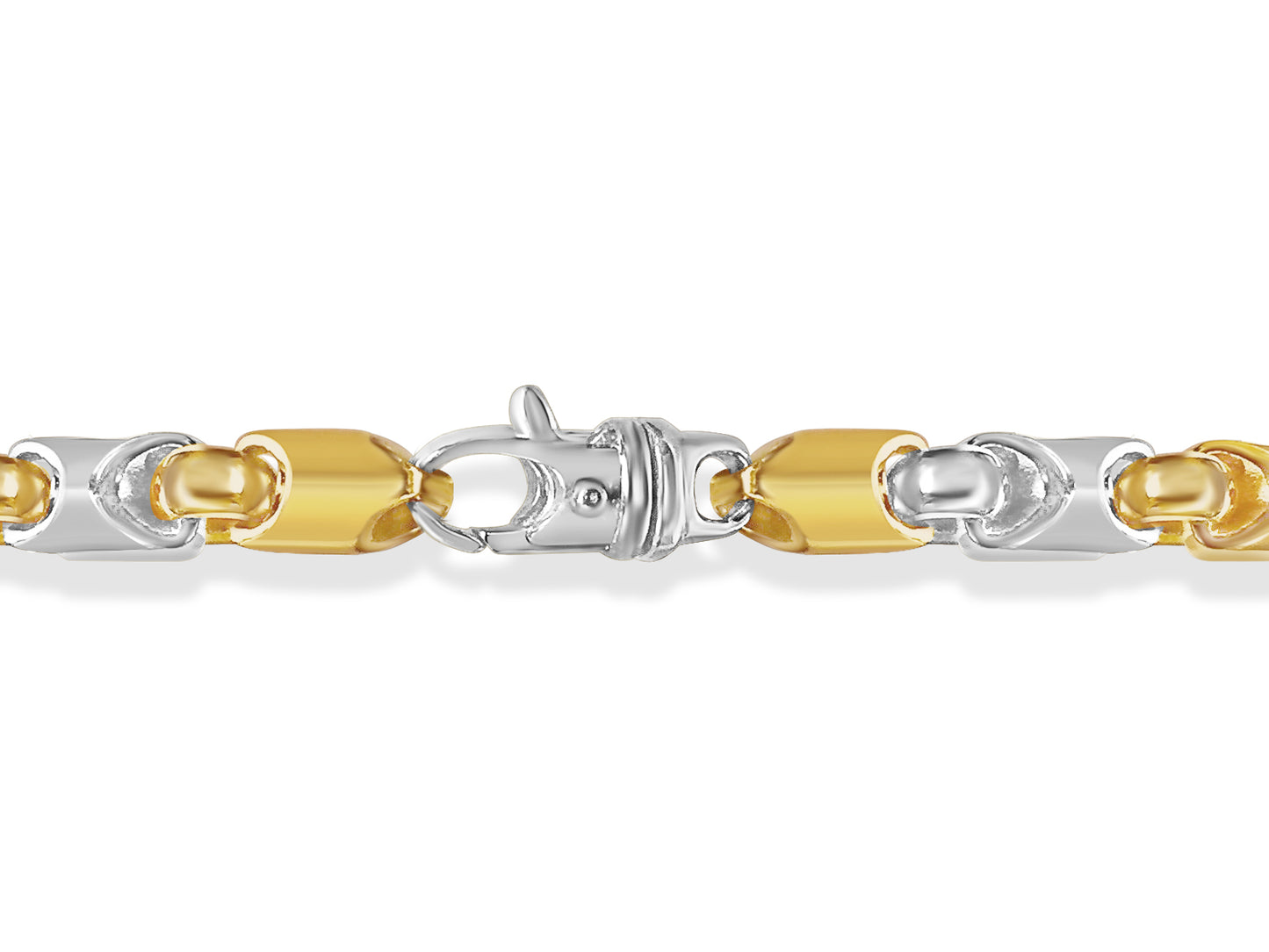Fancy Tube Solid Gold Handmade Necklace , 8mm, 16-30 Inch