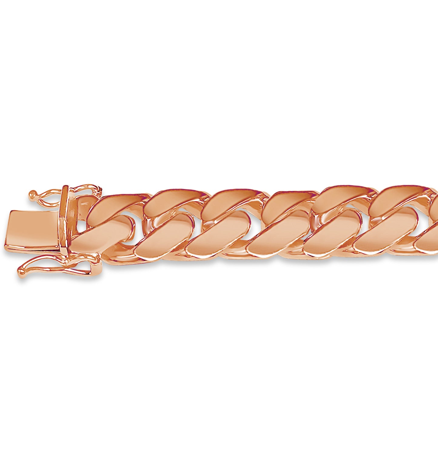 ID Curb Solid Gold Handmade Bracelet , 13mm, 6.5-10 Inch