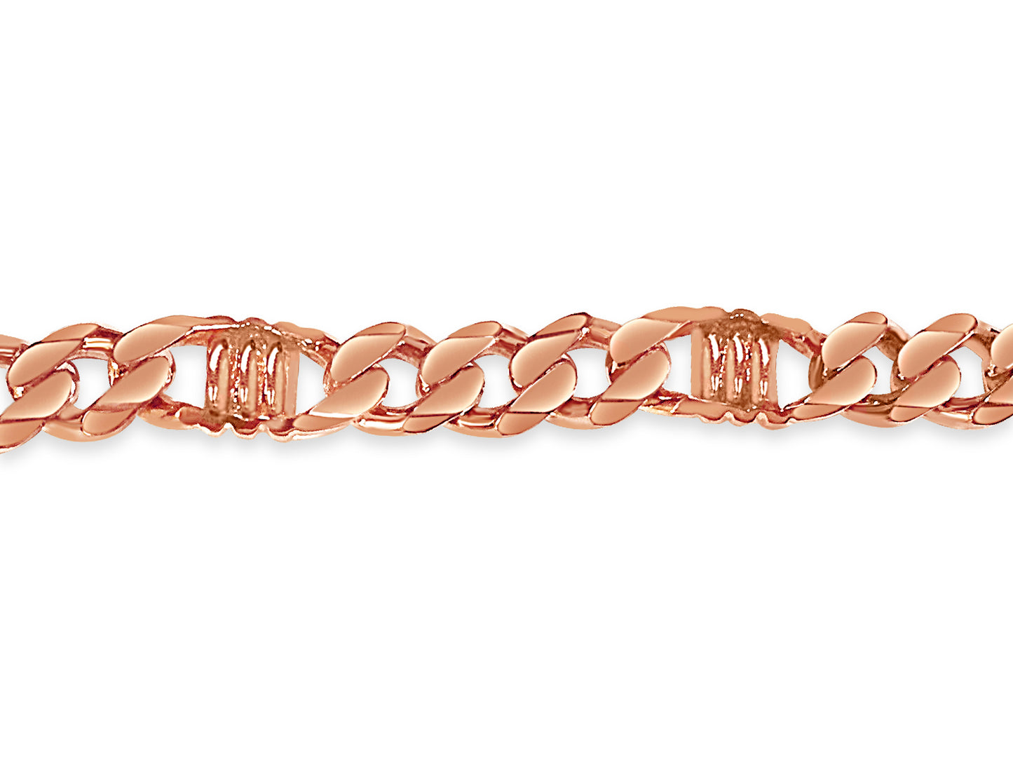 Curb & Bar Solid Gold Handmade Bracelet , 11mm, 6.5-10 Inch