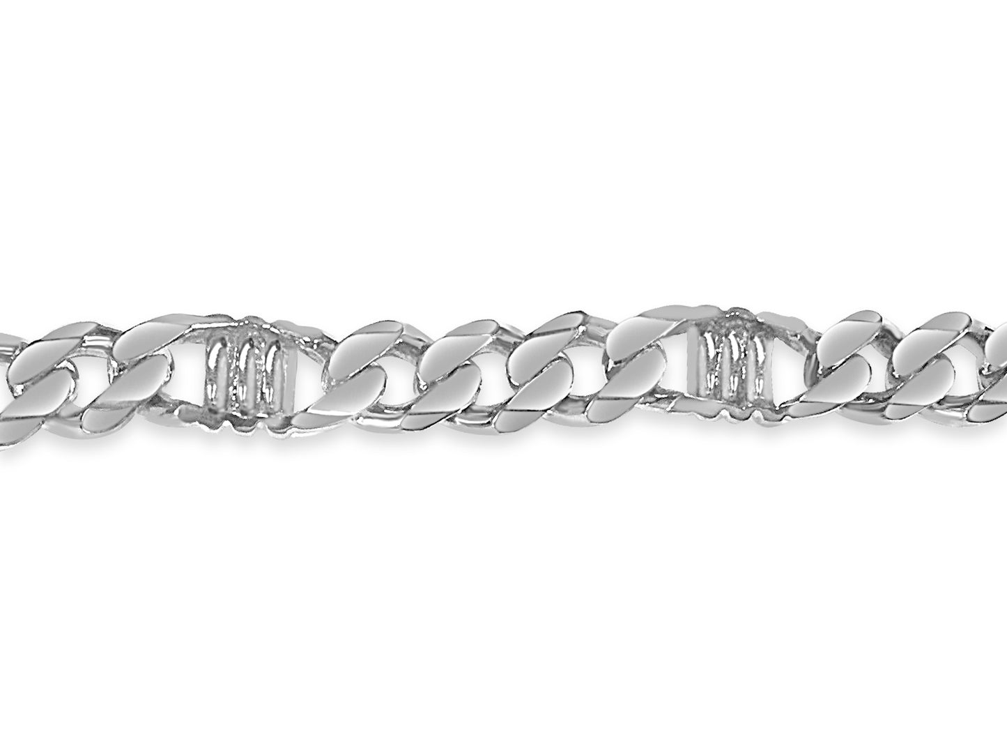 Curb & Bar Solid Gold Handmade Bracelet , 11mm, 6.5-10 Inch
