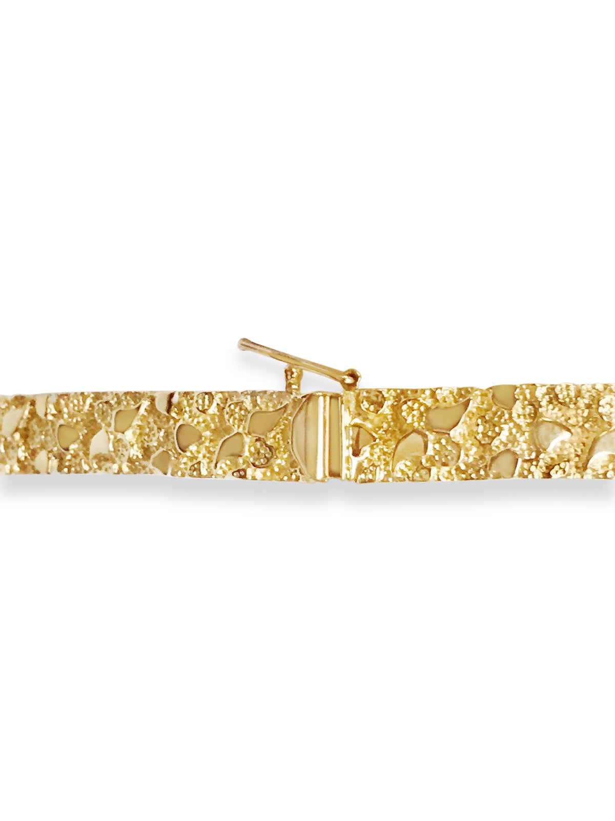 Nugget Solid Gold Handmade Necklace , 7mm, 16-30 Inch