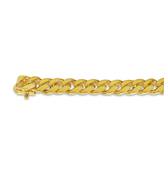 Miami Cuban Solid Gold Handmade Bracelet , 8mm, 6.5-10 Inch
