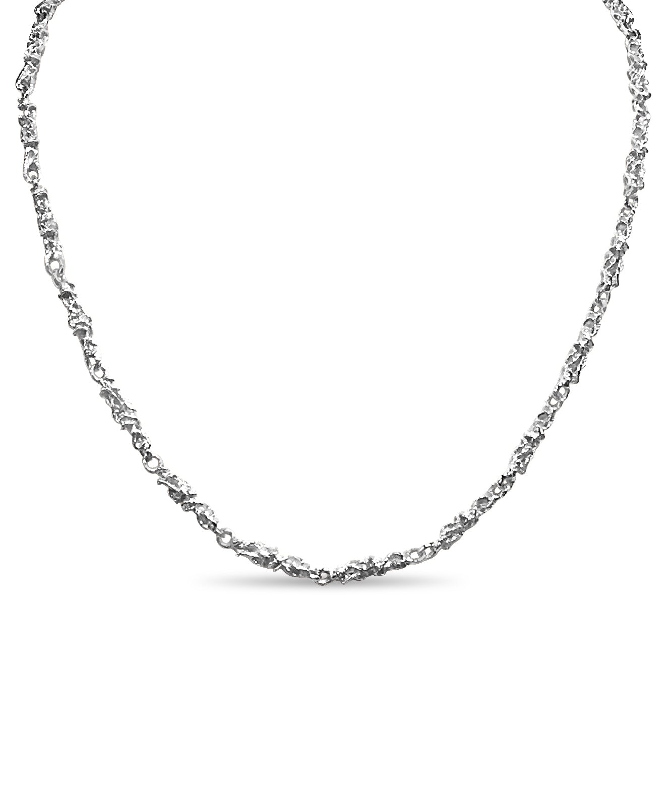 Nugget Solid Gold Handmade Necklace , 5mm, 16-30 Inch