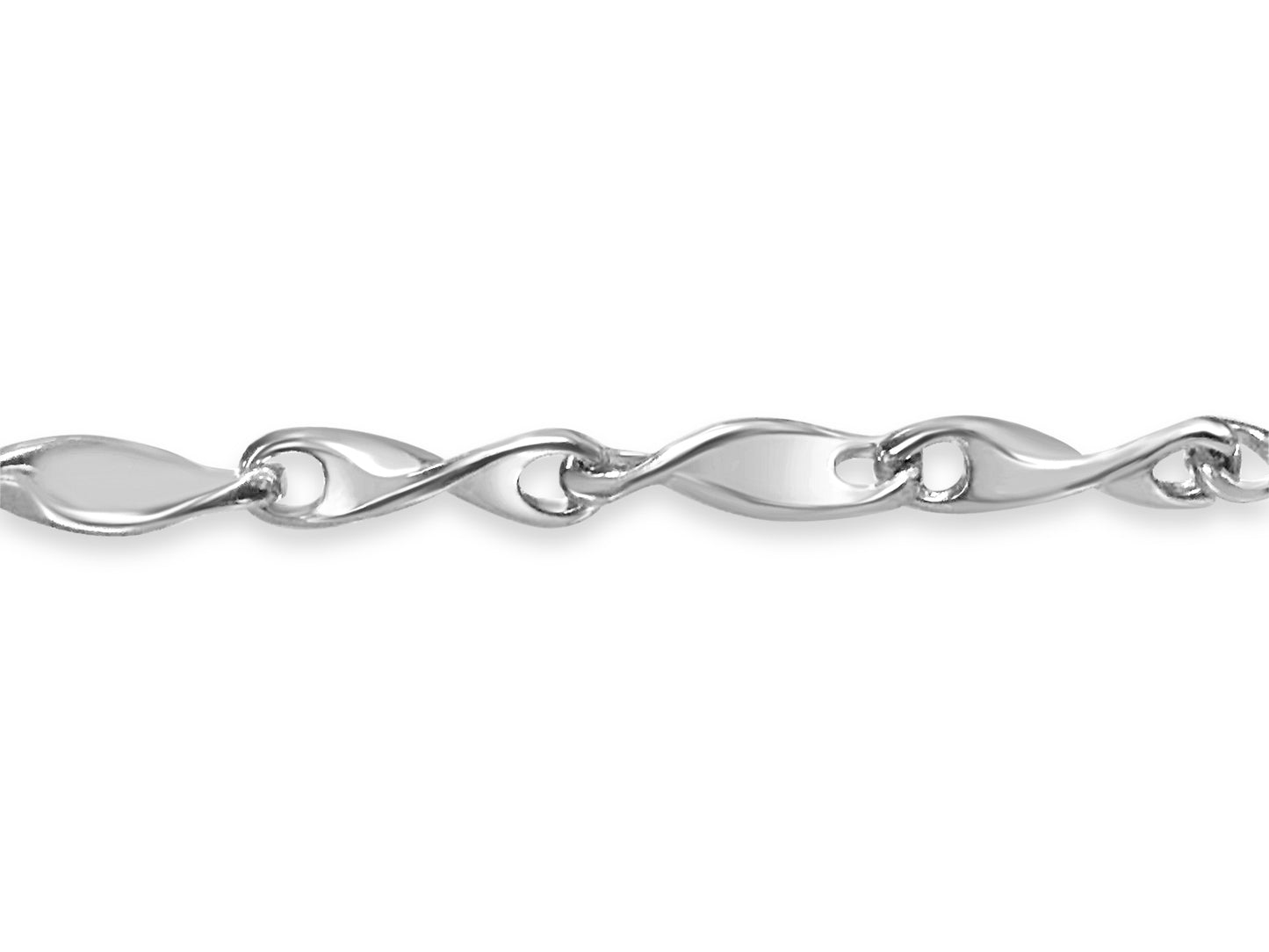 Twist Solid Gold Handmade Bracelet , 4mm, 6.5-10 Inch