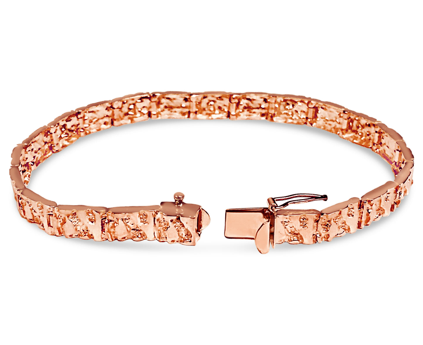 Nugget Solid Gold Handmade Bracelet , 6mm, 6.5-10 Inch