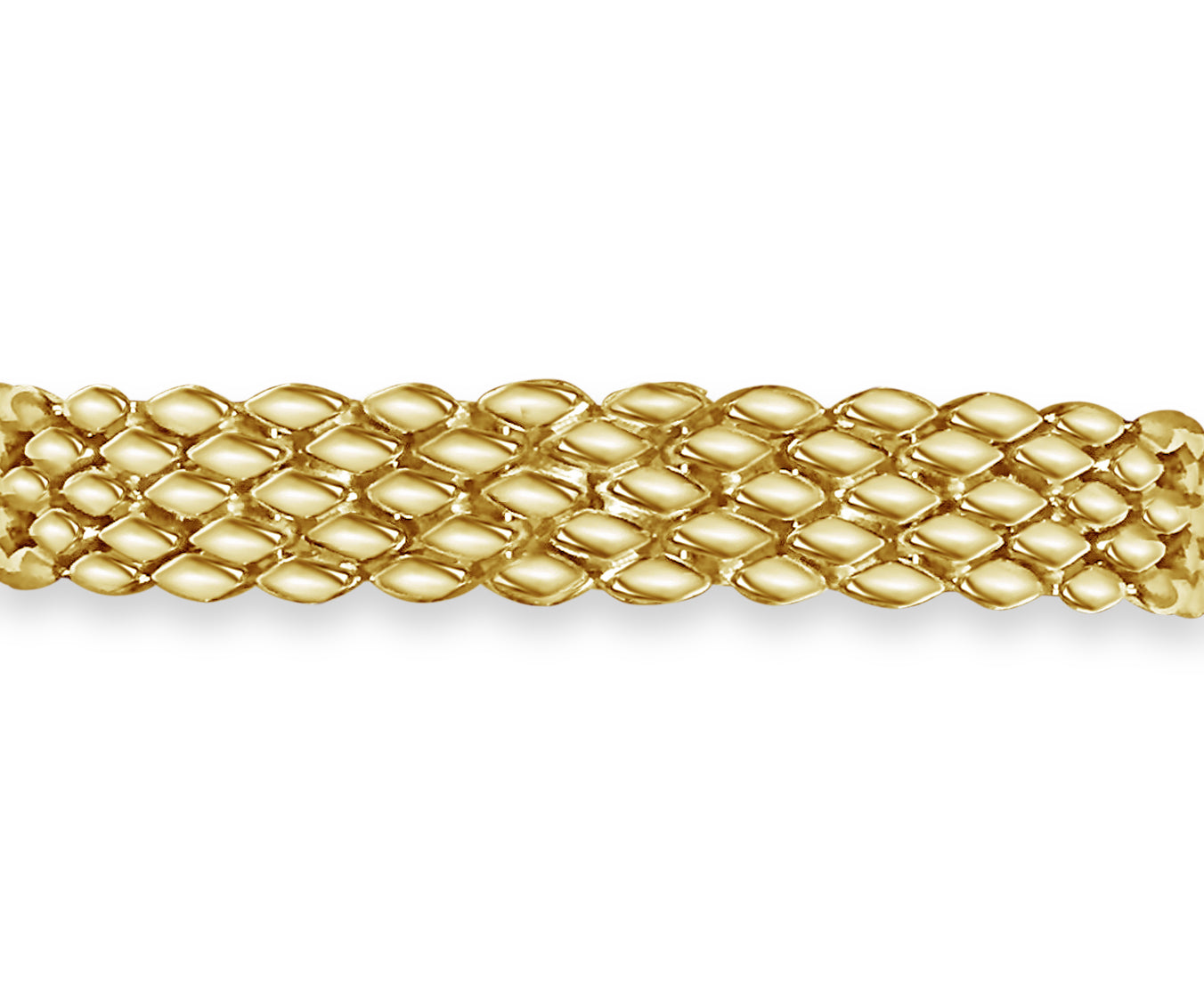 Diamond ID Panther Solid Gold Handmade Bracelet , 12mm, 6.5-10 Inch