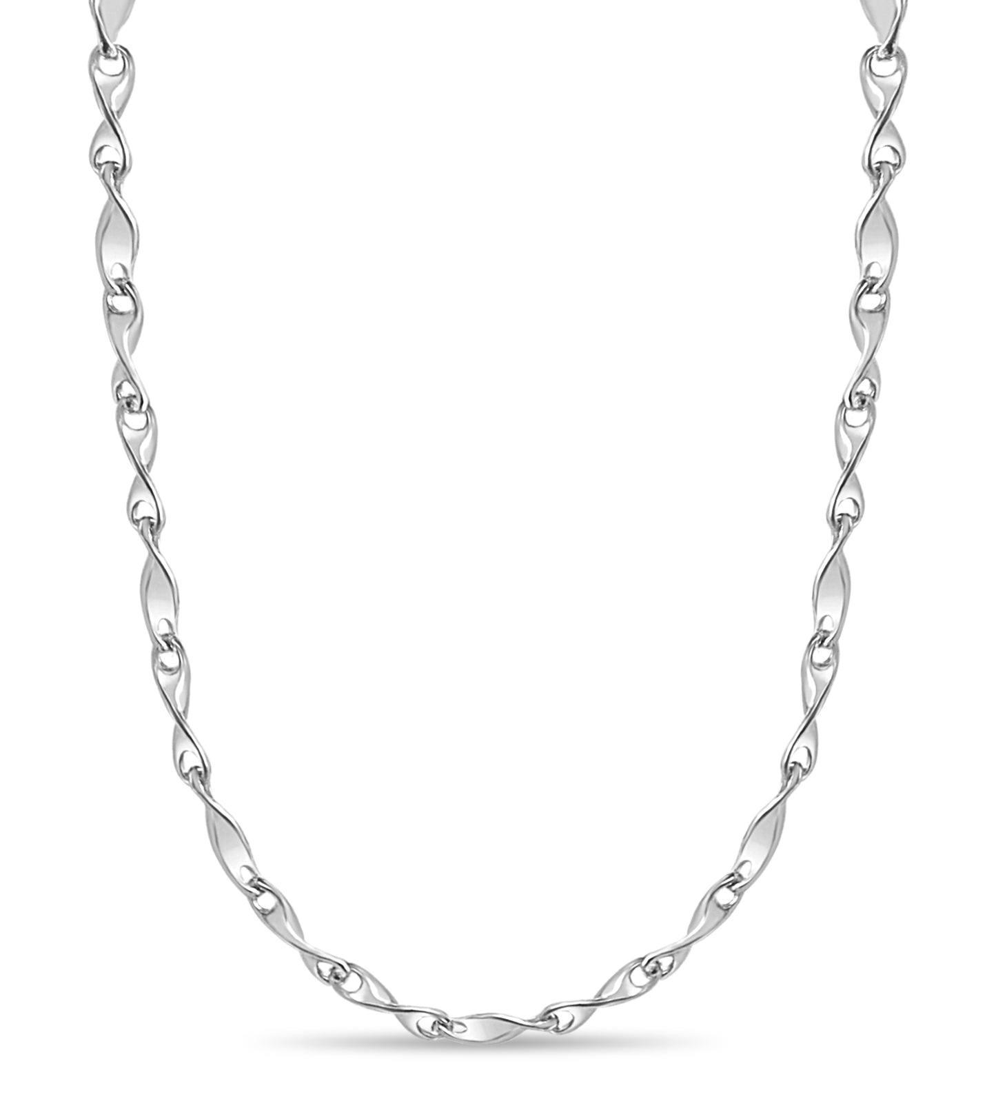 Twist Solid Gold Handmade Necklace , 4mm, 16-30 Inch