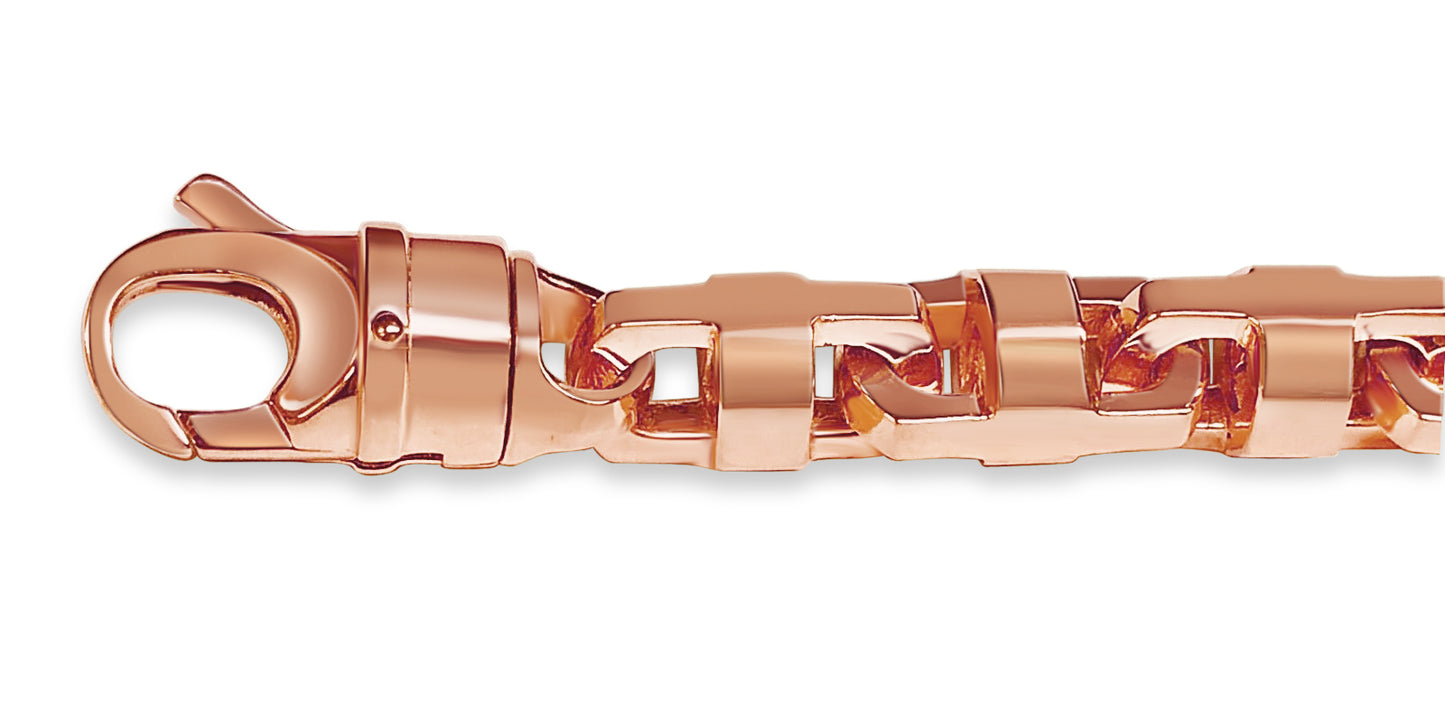 Anchor Mariner Solid Gold Handmade Bracelet , 12mm, 6.5-10 Inch