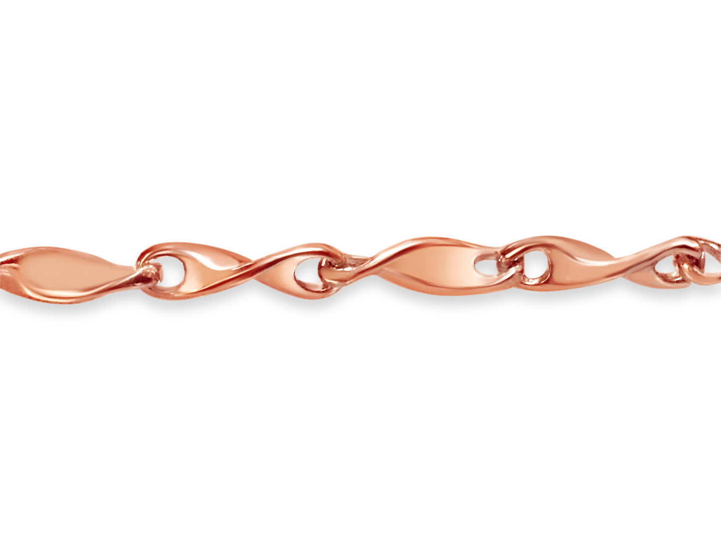 Twist Solid Gold Handmade Bracelet , 4mm, 6.5-10 Inch