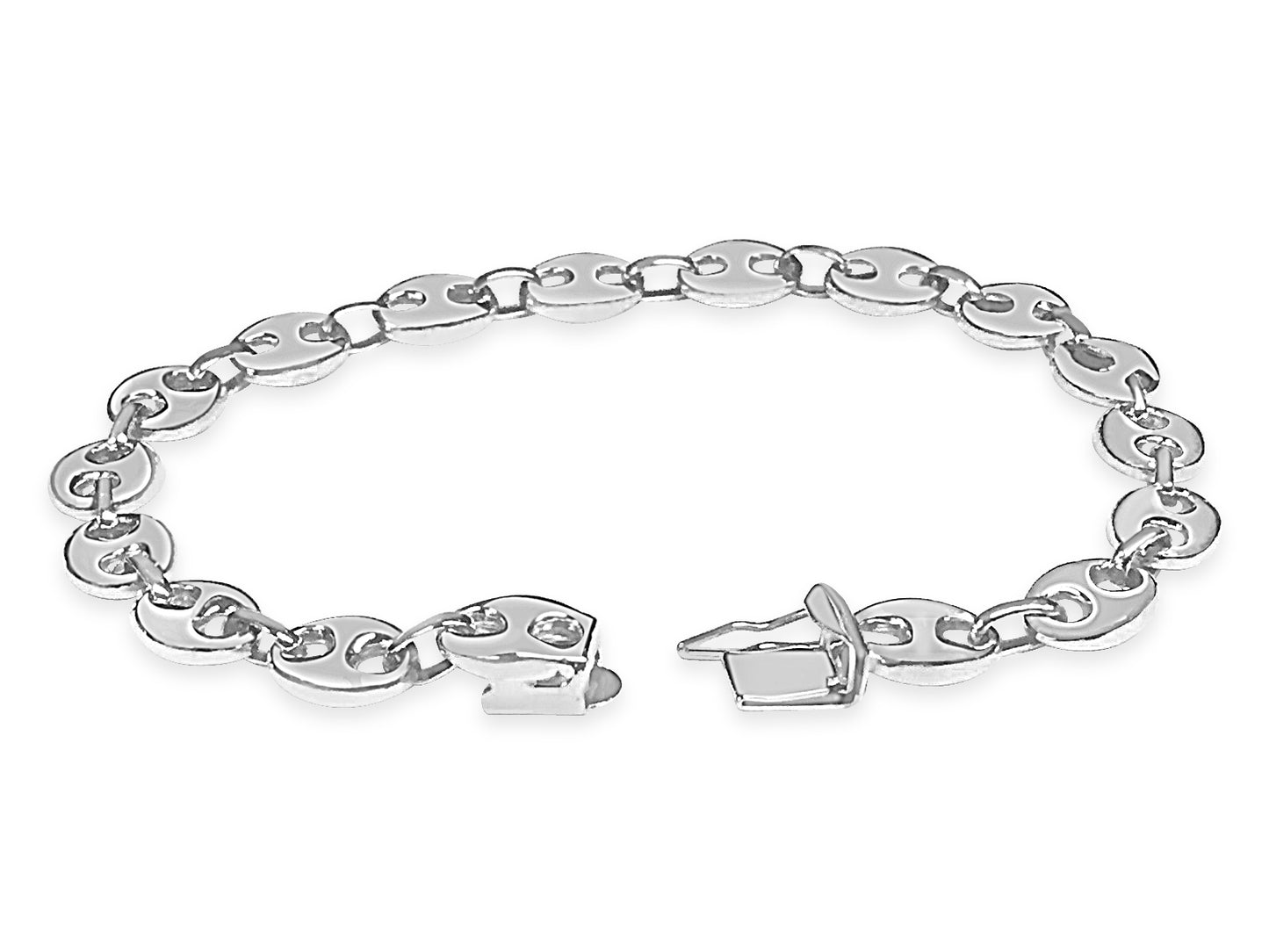 Mariner Solid Gold Handmade Bracelet , 7mm, 6.5-10 Inch