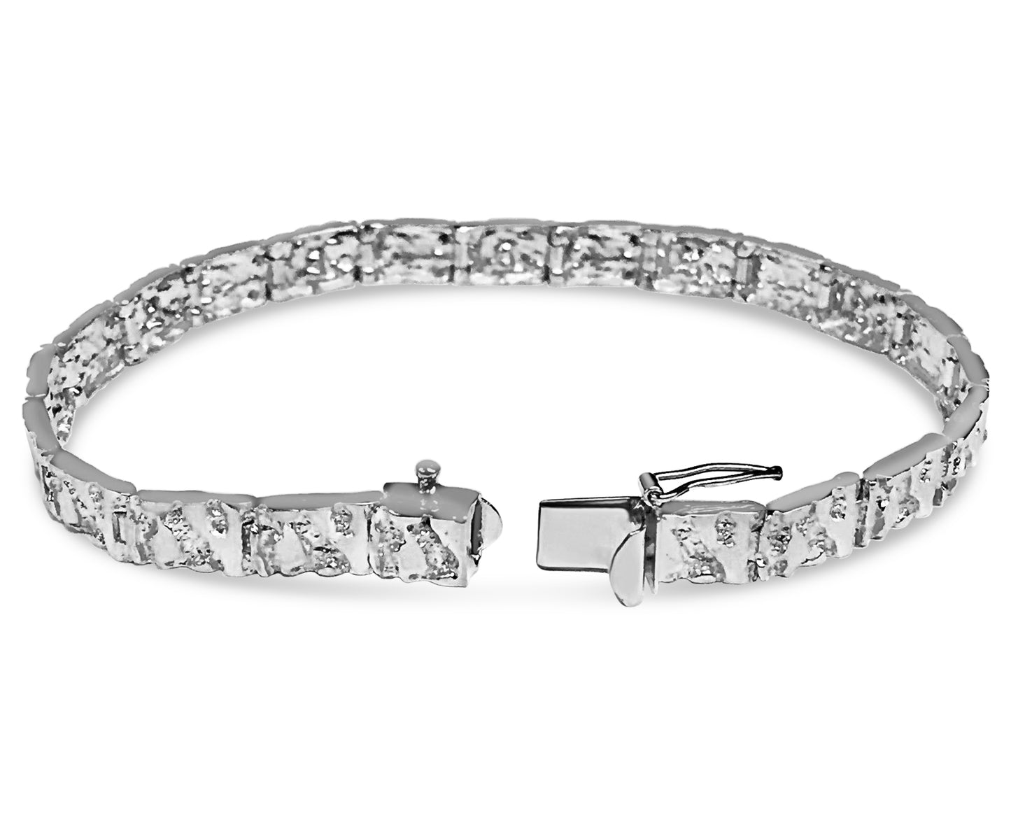 Nugget Solid Gold Handmade Bracelet , 6mm, 6.5-10 Inch