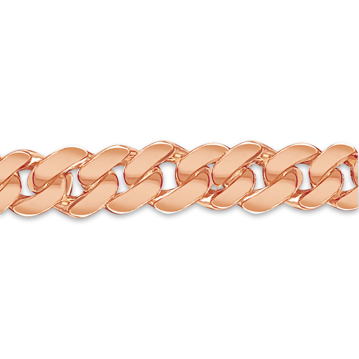 Curb Solid Gold Handmade Necklace , 12mm, 16-30 Inch