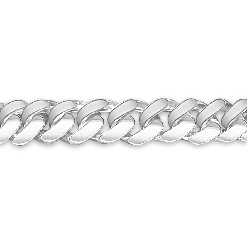Curb Solid Gold Handmade Bracelet , 7mm, 6.5-10 Inch