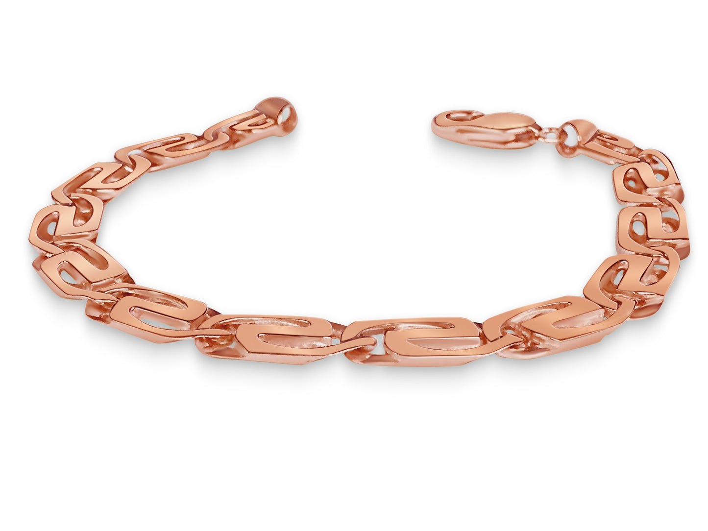 Tiger Eye Solid Gold Handmade Bracelet , 9mm, 6.5-10 Inch