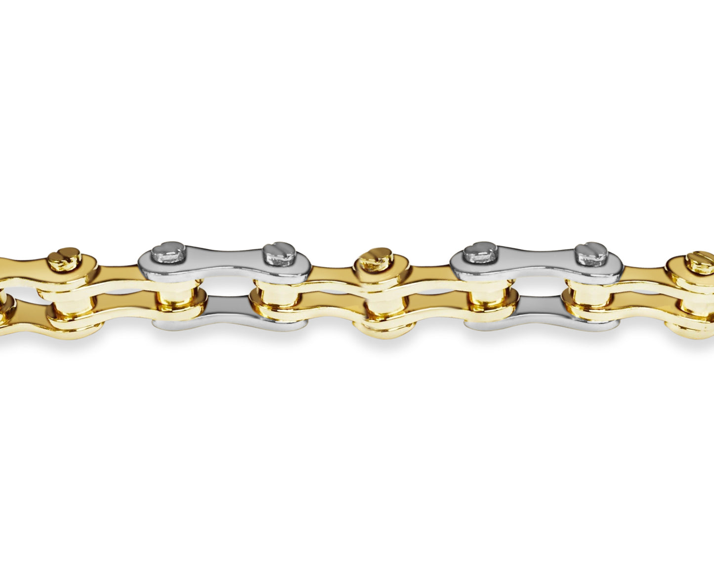 Motorcycle/Bike Chain Solid Gold Handmade Necklace , 12mm, 16-30 Inch