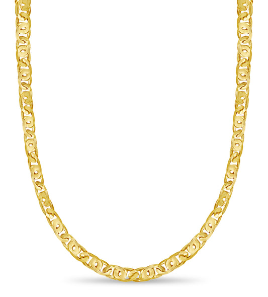 Tiger Eye Solid Gold Handmade Necklace , 11mm, 16-30 Inch