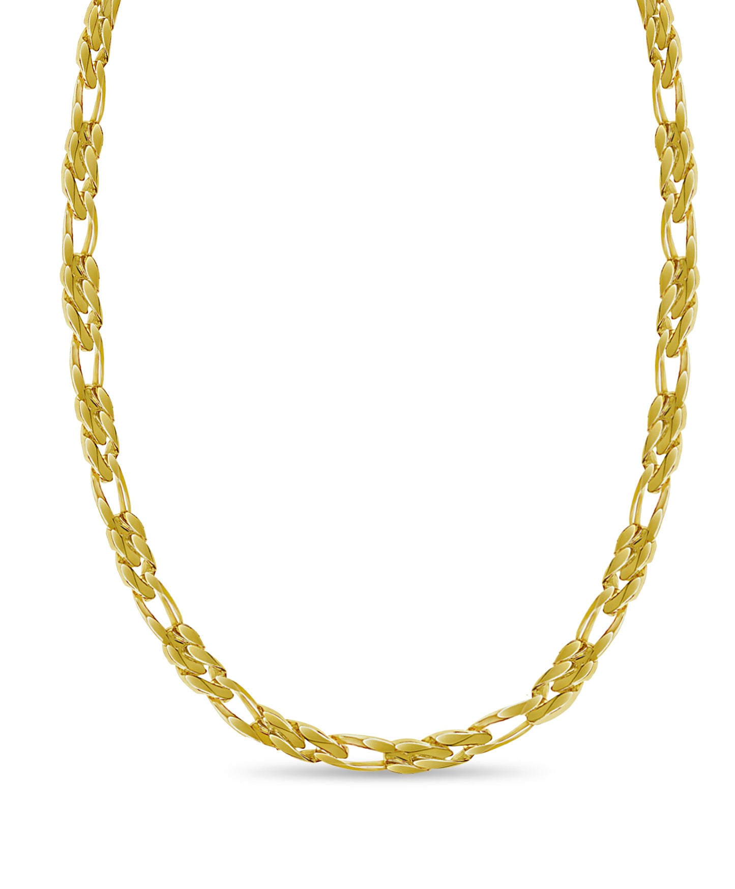 Figaro Solid Gold Handmade Necklace , 16mm, 16-30 Inch