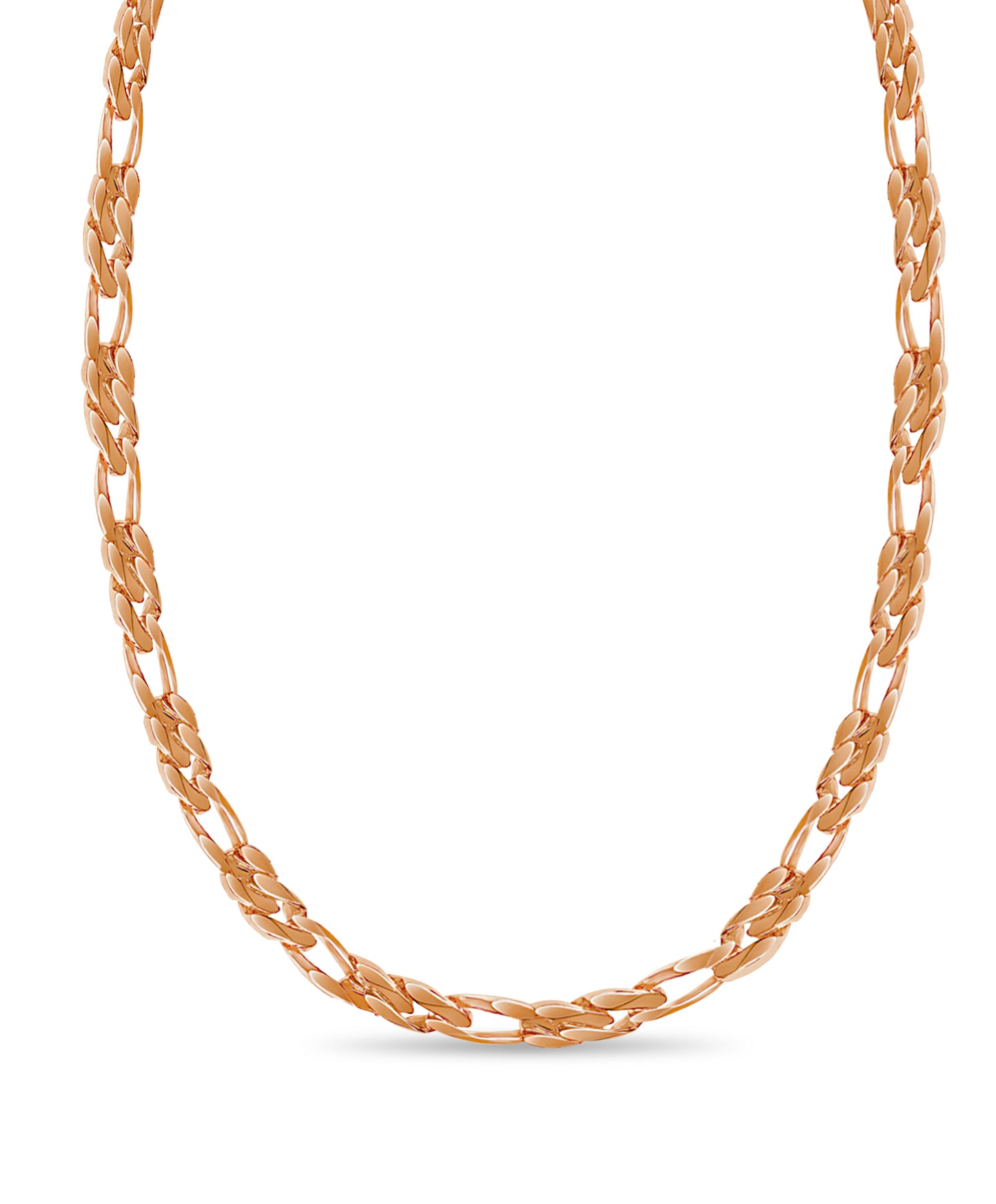 Figaro Solid Gold Handmade Necklace , 16mm, 16-30 Inch