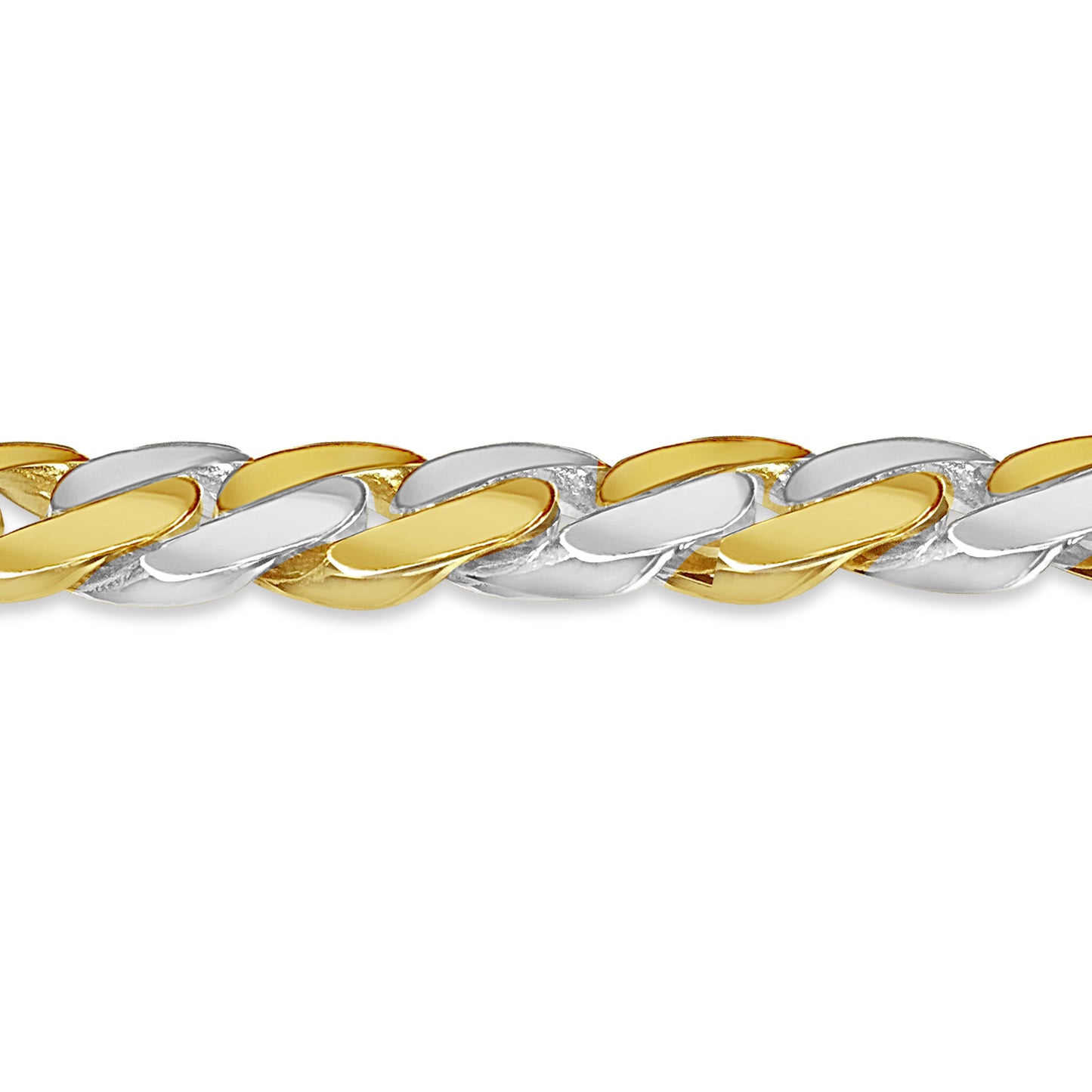 Curb Solid Gold Handmade Bracelet , 14mm, 6.5-10 Inch