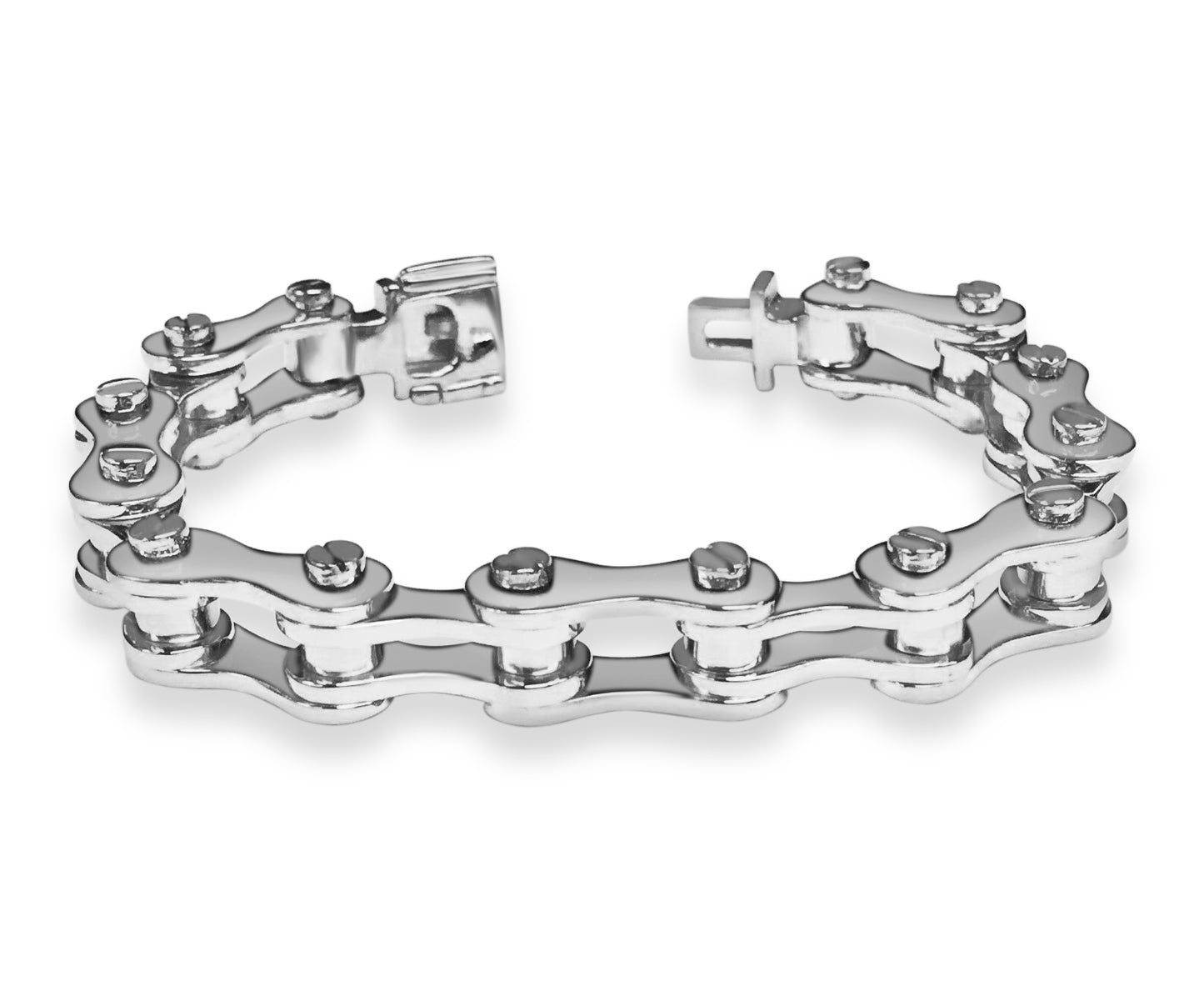 Motorcycle/Bike Chain Solid Gold Handmade Bracelet , 12mm, 6.5-10 Inch