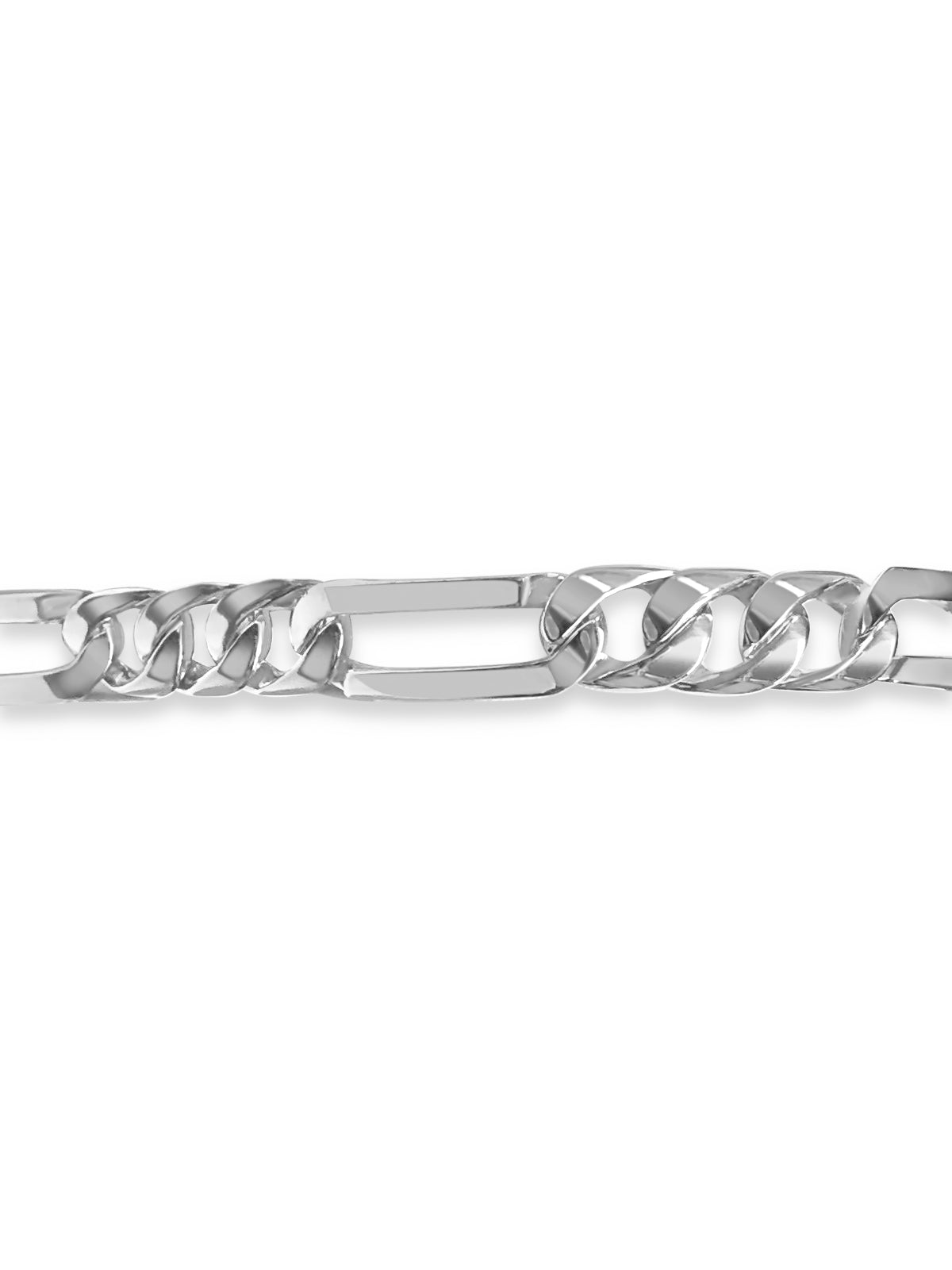 Figaro Solid Gold Handmade Bracelet , 8mm, 6.5-10 Inch
