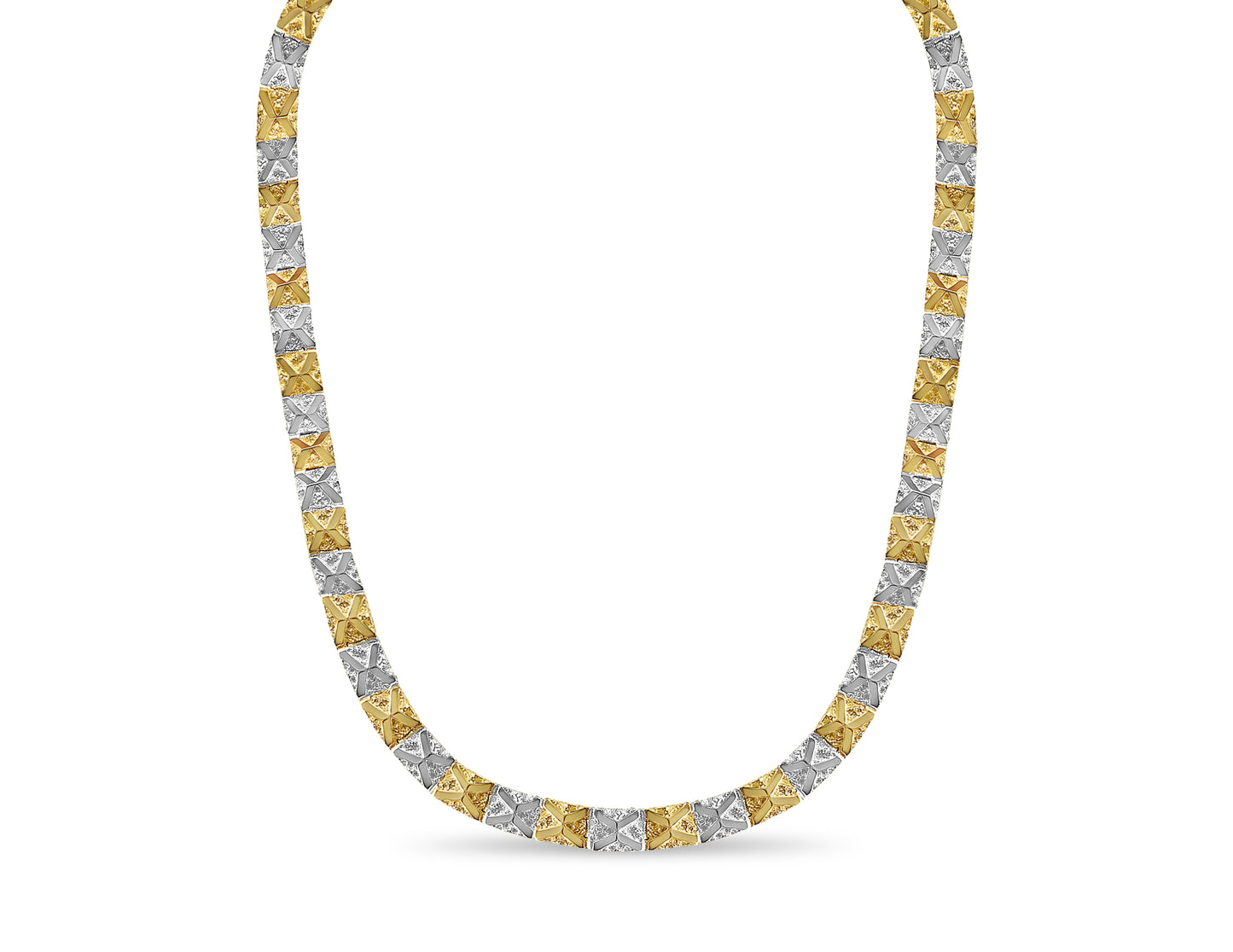 Nugget Solid Gold Handmade Necklace , 11mm, 16-30 Inch
