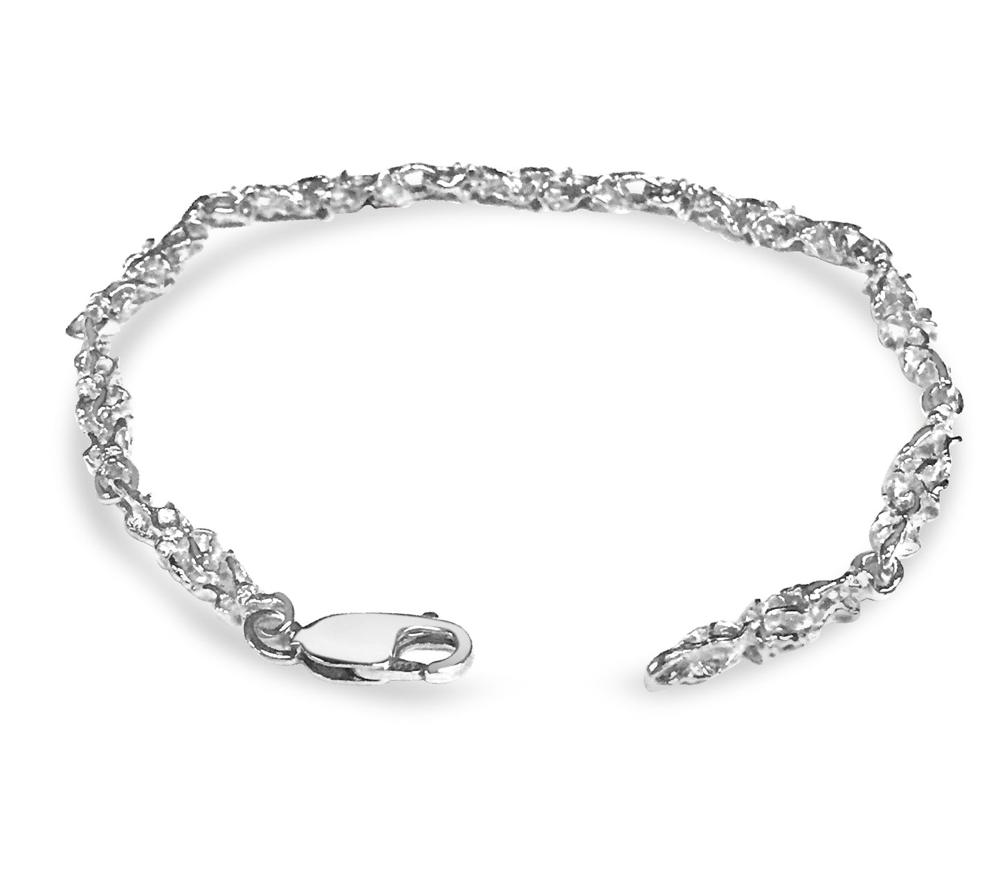 Nugget Solid Gold Handmade Bracelet , 5mm, 6.5-10 Inch