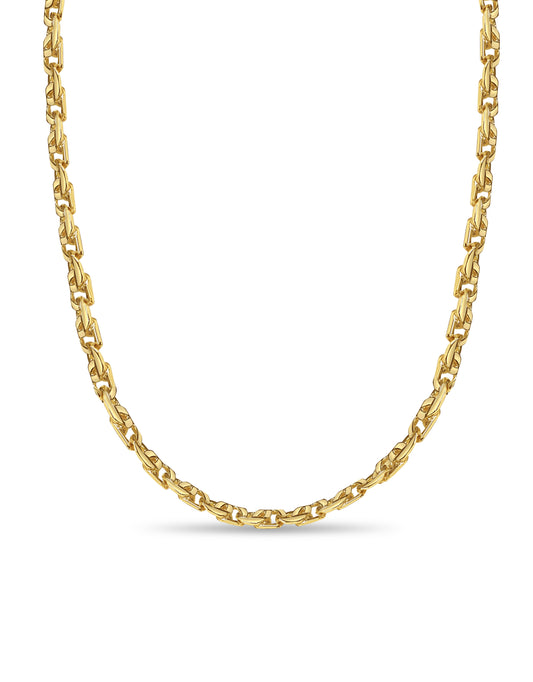 Tiger Eye Solid Gold Handmade Necklace , 8mm, 16-30 Inch