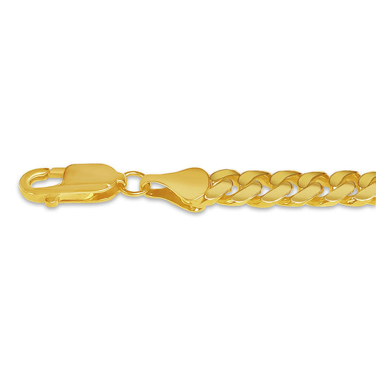 Miami Cuban Solid Gold Handmade Bracelet , 7mm, 6.5-10 Inch